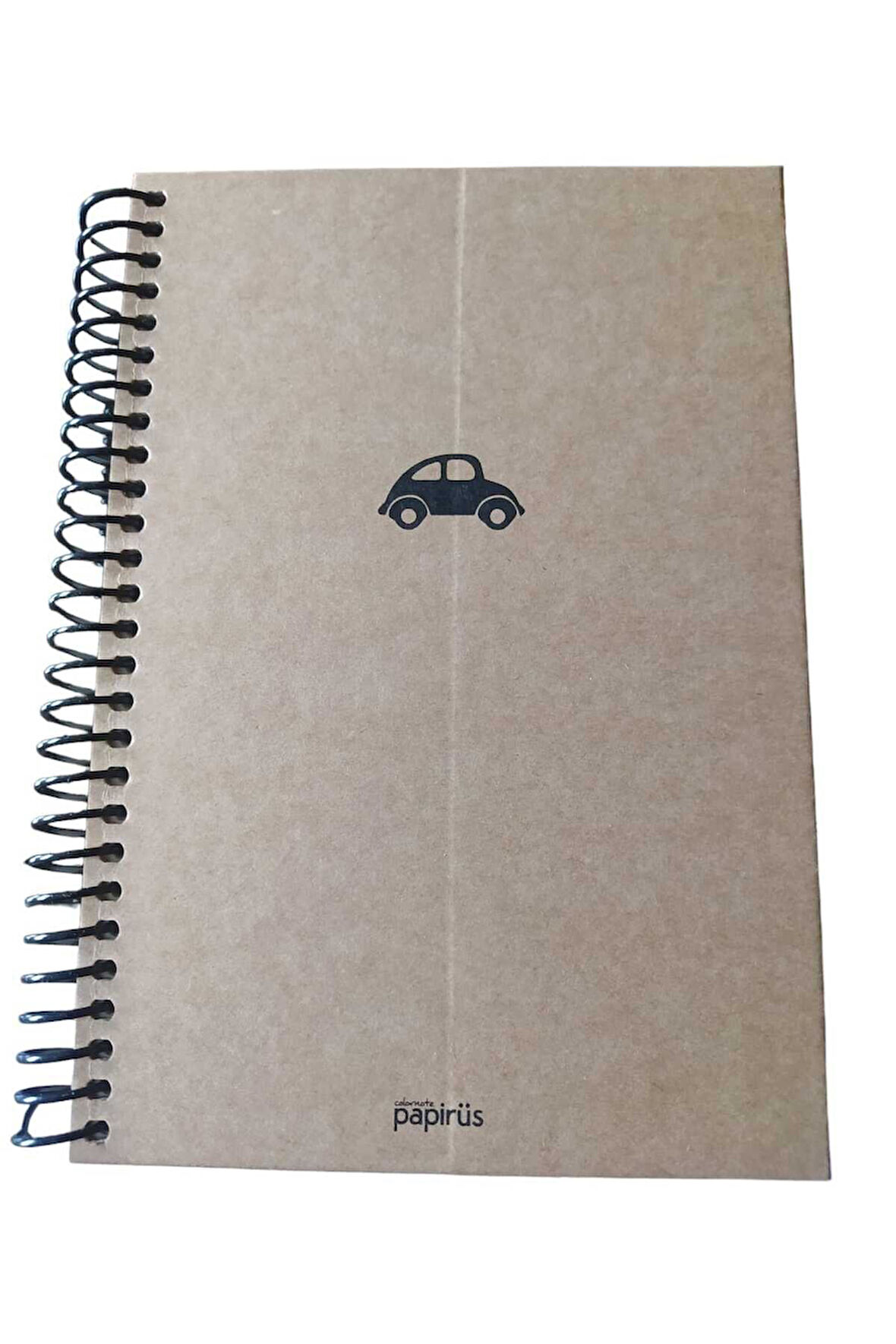 Papirüs Kraft Spiralli  Sert Kapak 16X23 100 yaprak Kareli