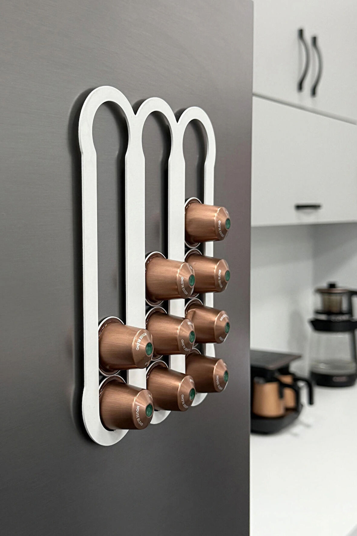 Nespresso Uyumlu Metal Kahve Kapsül Tutucu Mıknatıslı Kapsül Düzenleyici