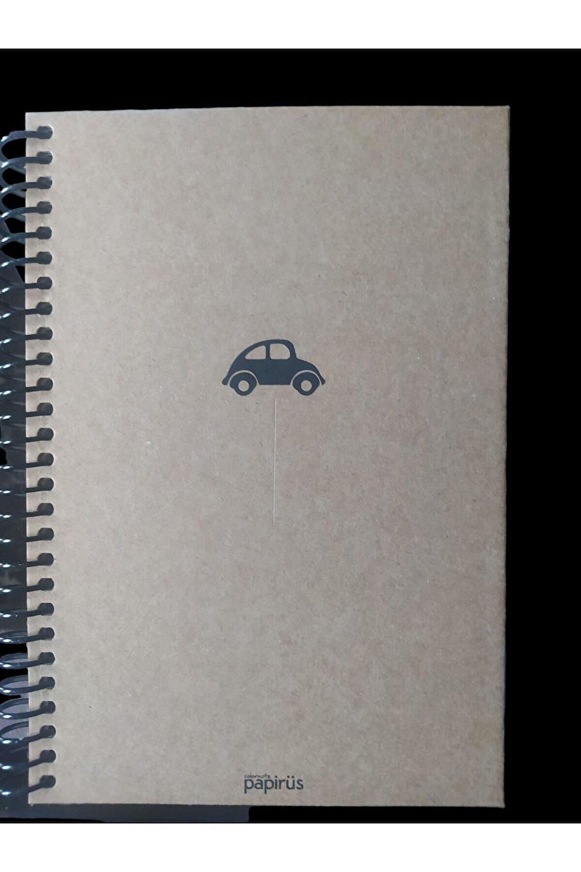 Papirüs Kraft Spiralli Sert Kapak 16X23 100 Yaprak Çizgili