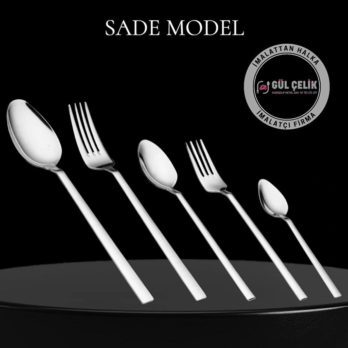 Çatal Kaşık Seti 60 Parça 12 Kişilik Sade Model 18/0 