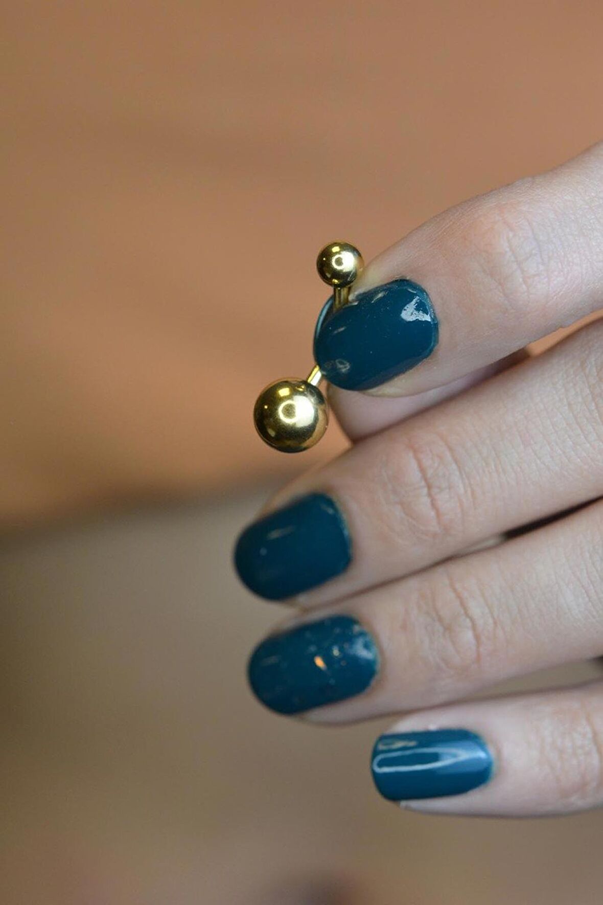 Top Çelik Göbek Piercing Gold