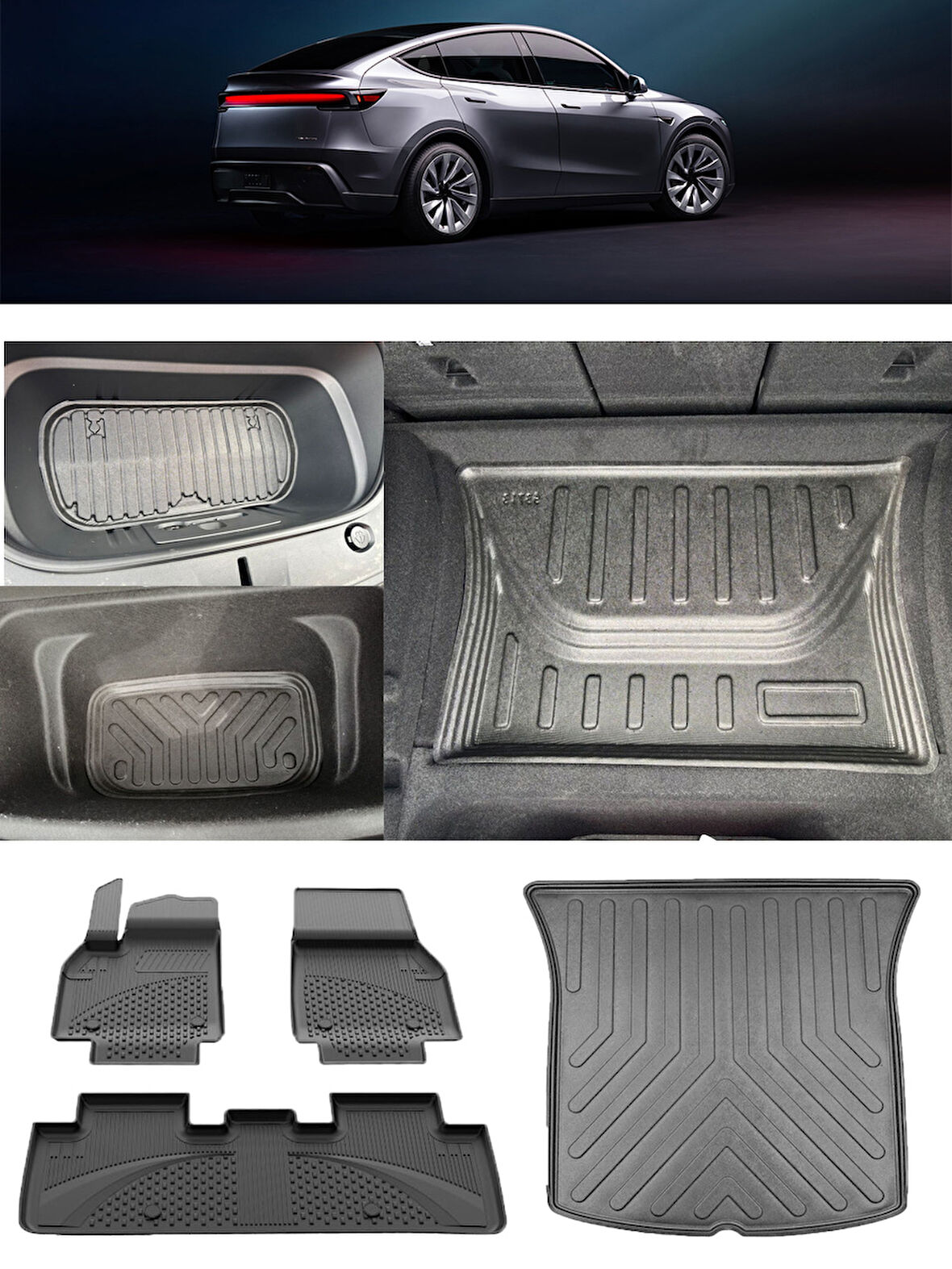 Sahler Tesla Model Y Juniper 2025 4.5D Paspas 3D Rizline Bütün Bagajlar Set