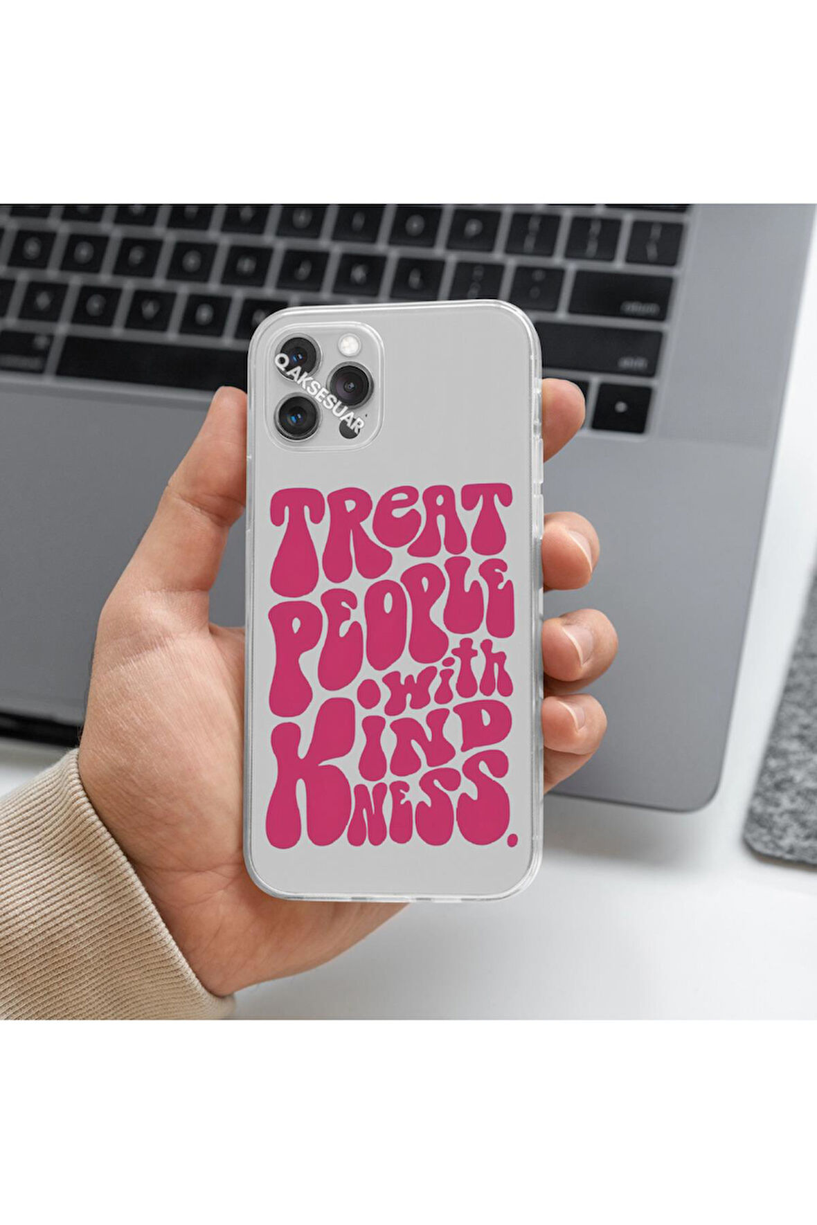 Samsung Galaxy A30S Uyumlu Treat People Tasarımlı Premium Şeffaf Telefon Kılıfı