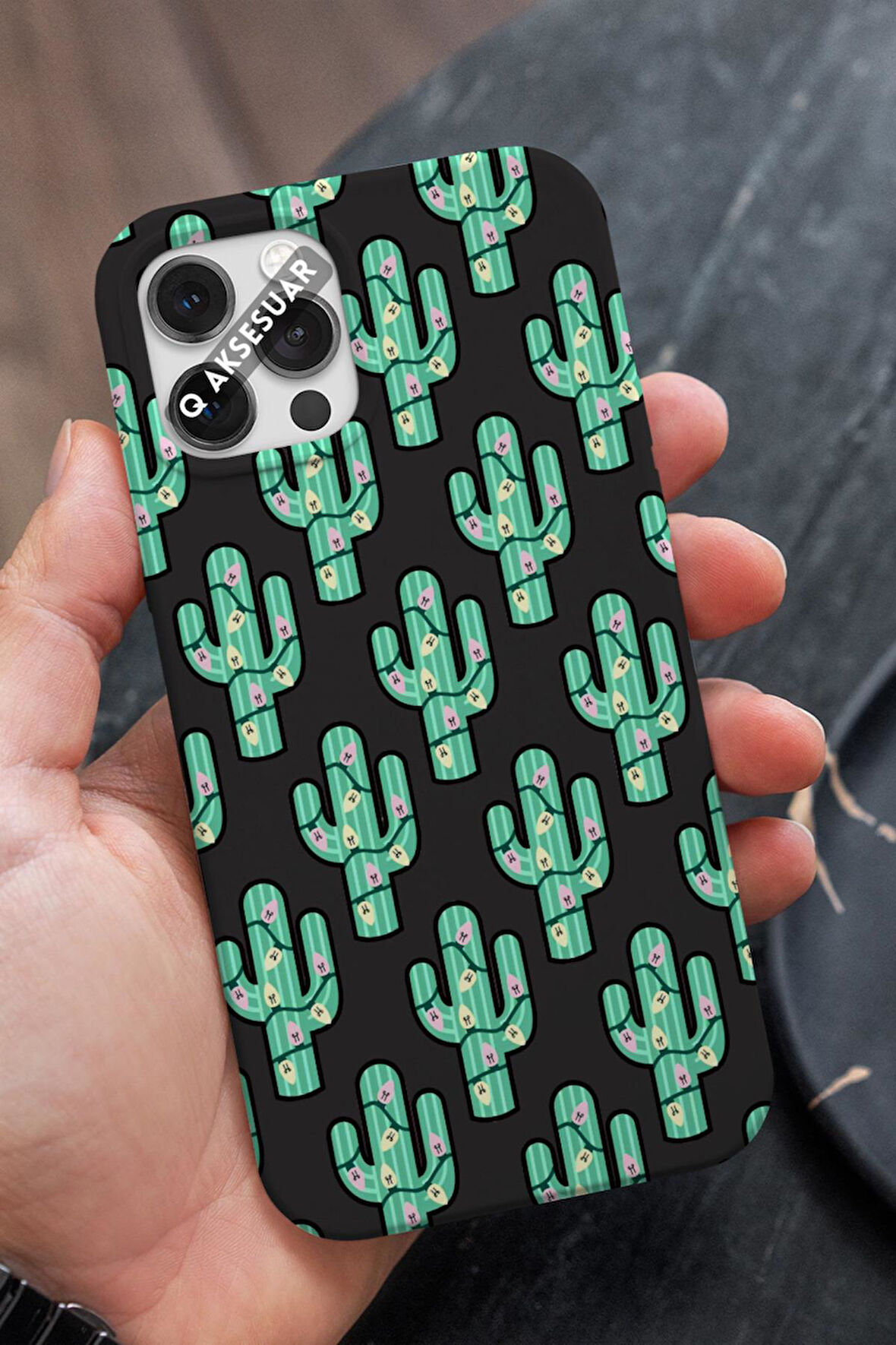 Samsung Galaxy A36 Uyumlu Kaktüs Tasarımlı Premium Telefon Kılıfı