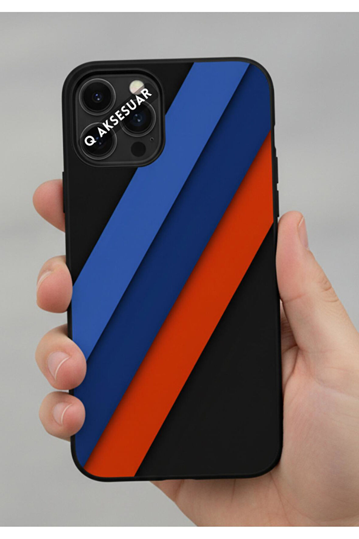 Samsung Galaxy A52 Uyumlu BMW SW2 Desen Tasarımlı Siyah Telefon Kılıfı Kapak