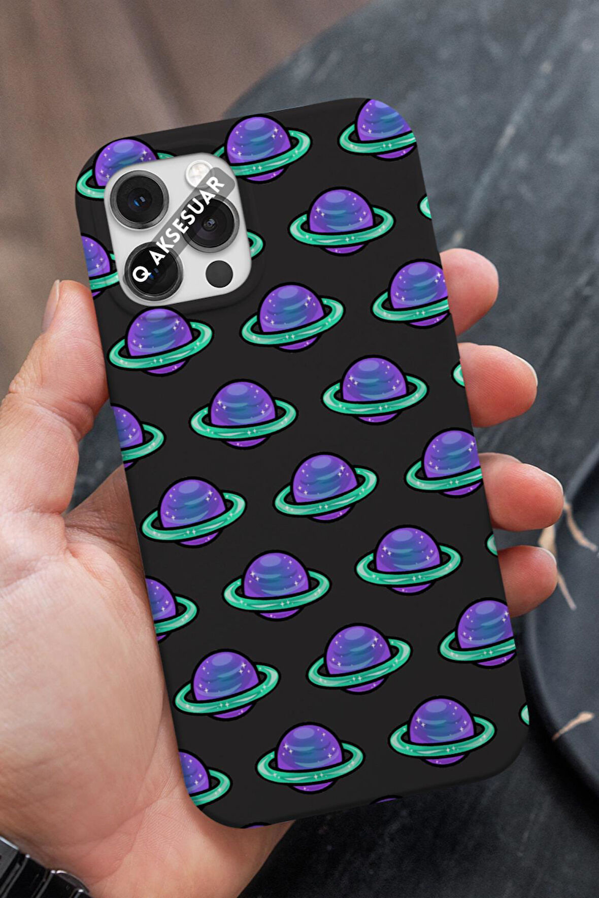 Samsung Galaxy M40 Uyumlu Gezegenler Tasarımlı Premium Telefon Kılıfı