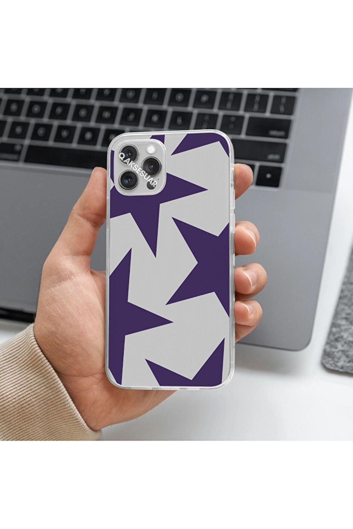 Samsung Galaxy S10 Uyumlu Yıldızlar Tasarımlı Premium Şeffaf Telefon Kılıfı