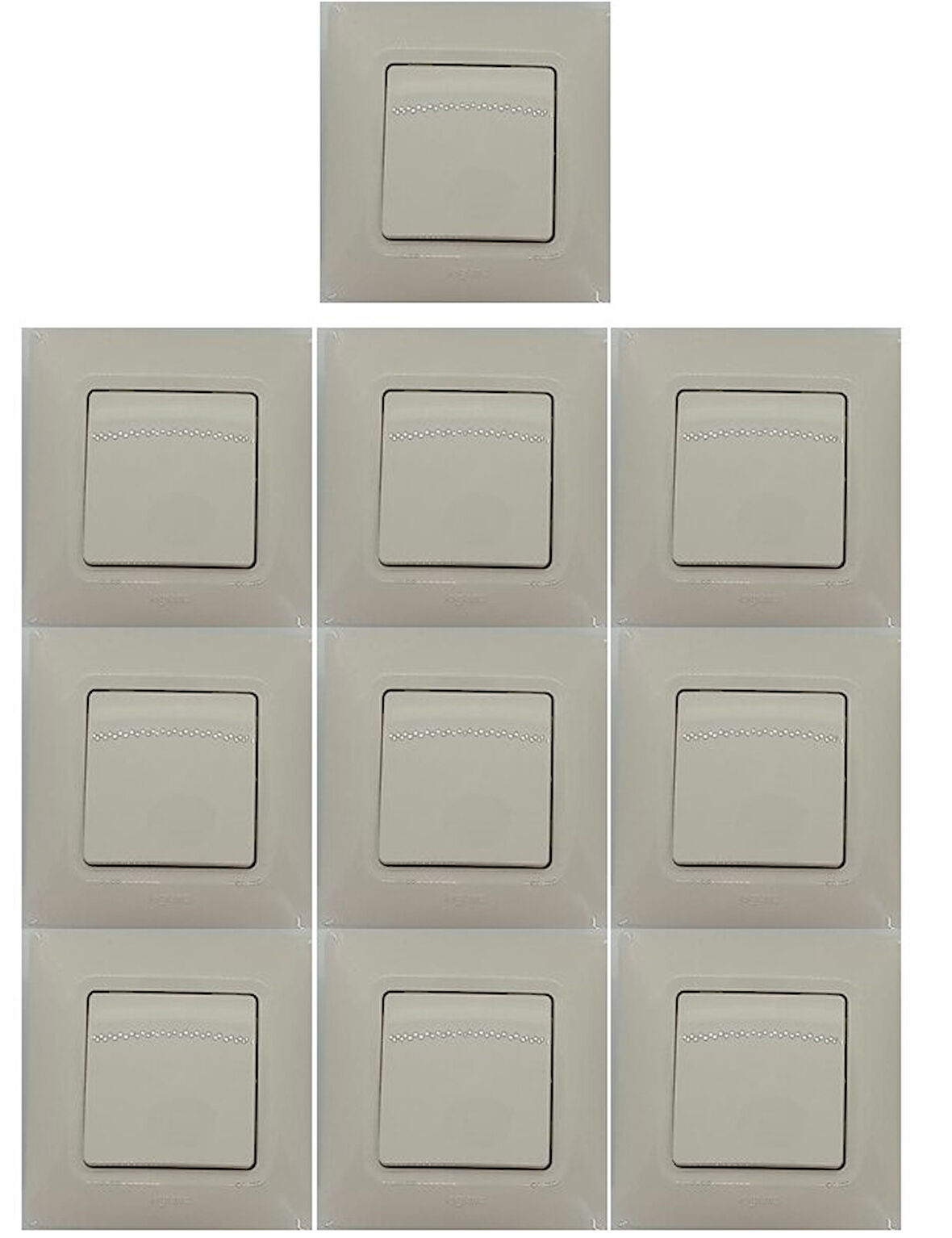 LEGRAND SALBEI ANAHTAR KREM 10 LU PAKET (ÇERÇEVELİ)
