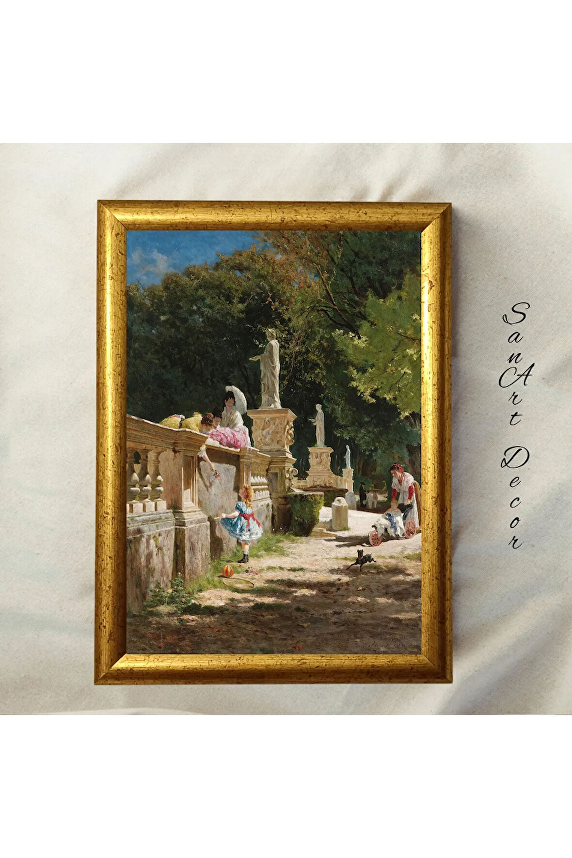 Çerçeveli Vintage Tablo, Yağlı Boya Tablosu, Çerçeveli Tablo, Sanatsal Dekor, Manzara Tablosu