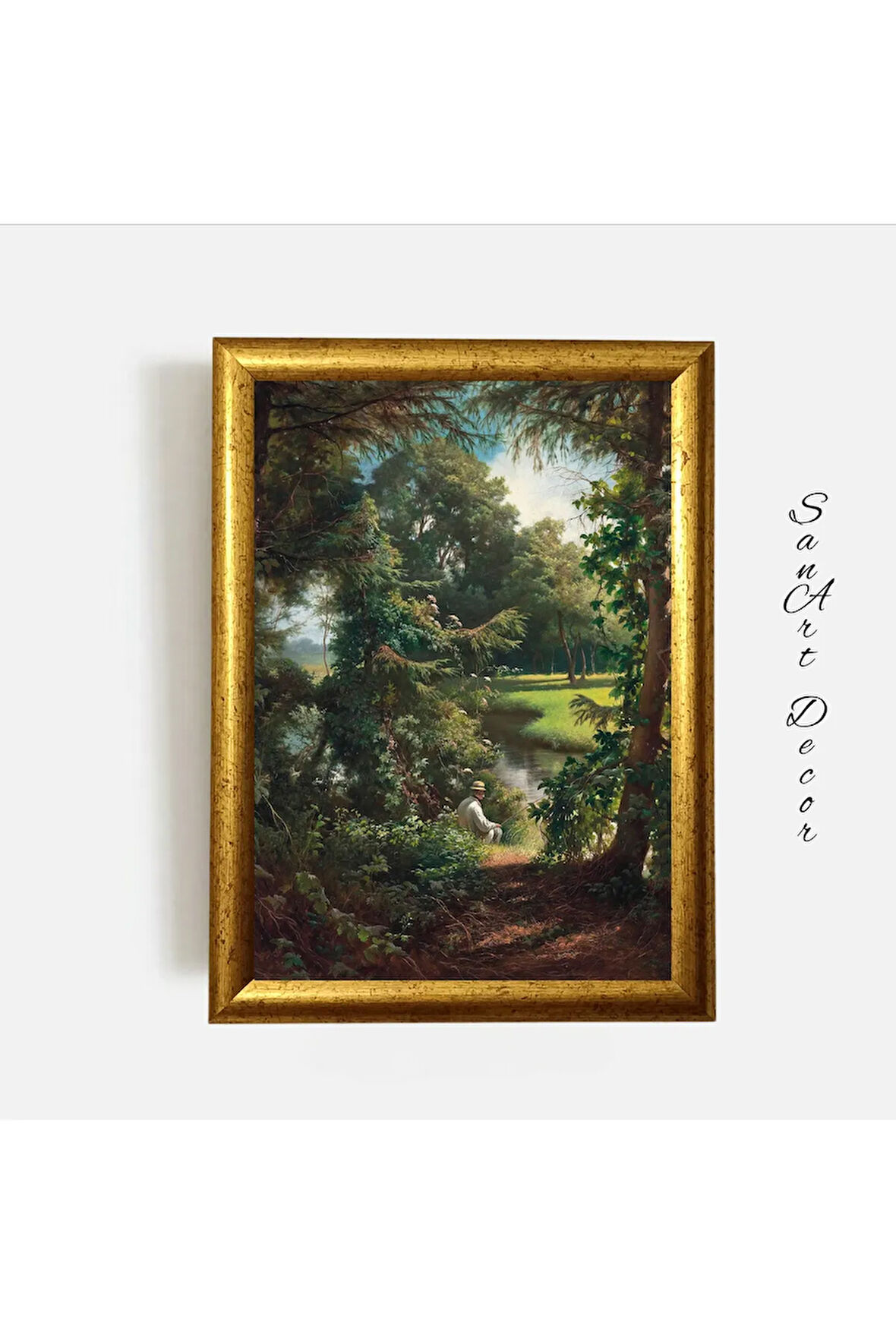 Çerçeveli Vintage Tablo, Yağlı Boya Tablosu, Çerçeveli Tablo, Sanatsal Dekor, Manzara Tablosu
