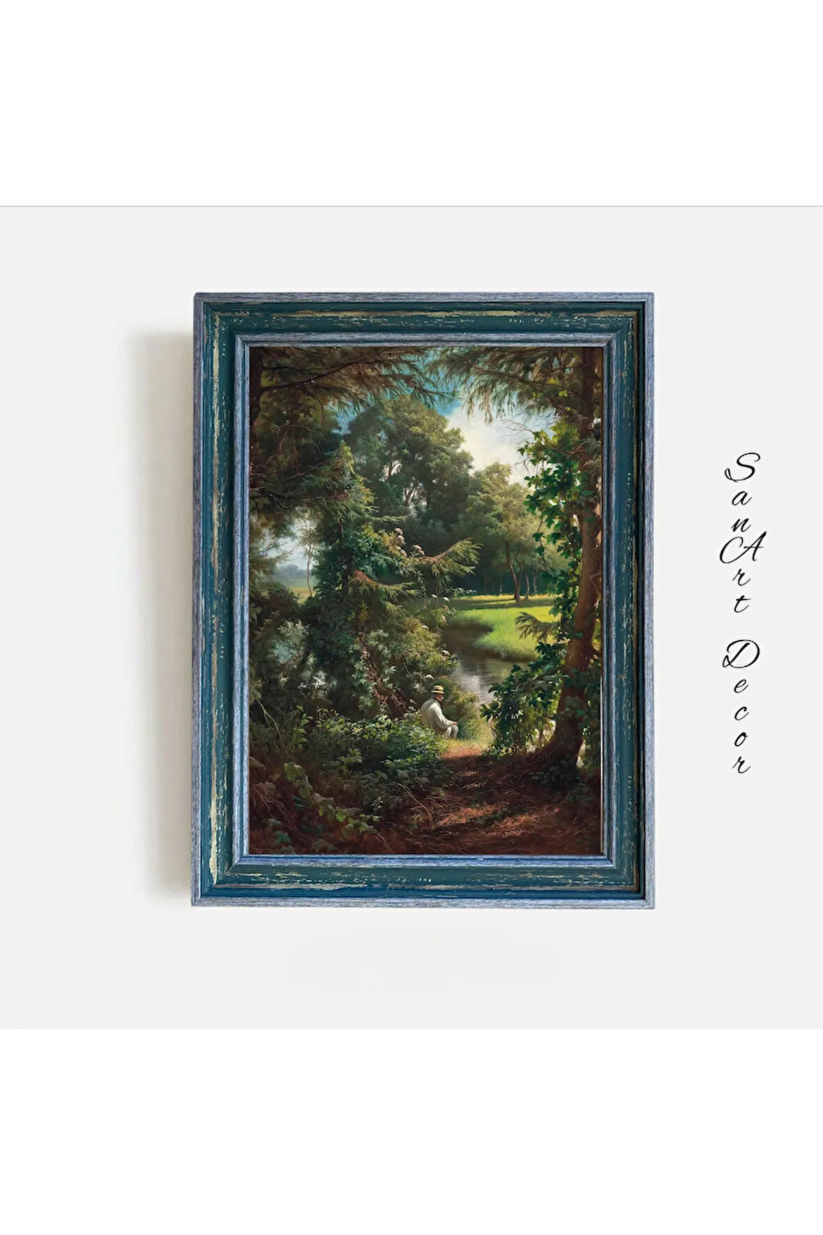 Çerçeveli Vintage Tablo, Yağlı Boya Tablosu, Çerçeveli Tablo, Sanatsal Dekor, Manzara Tablosu