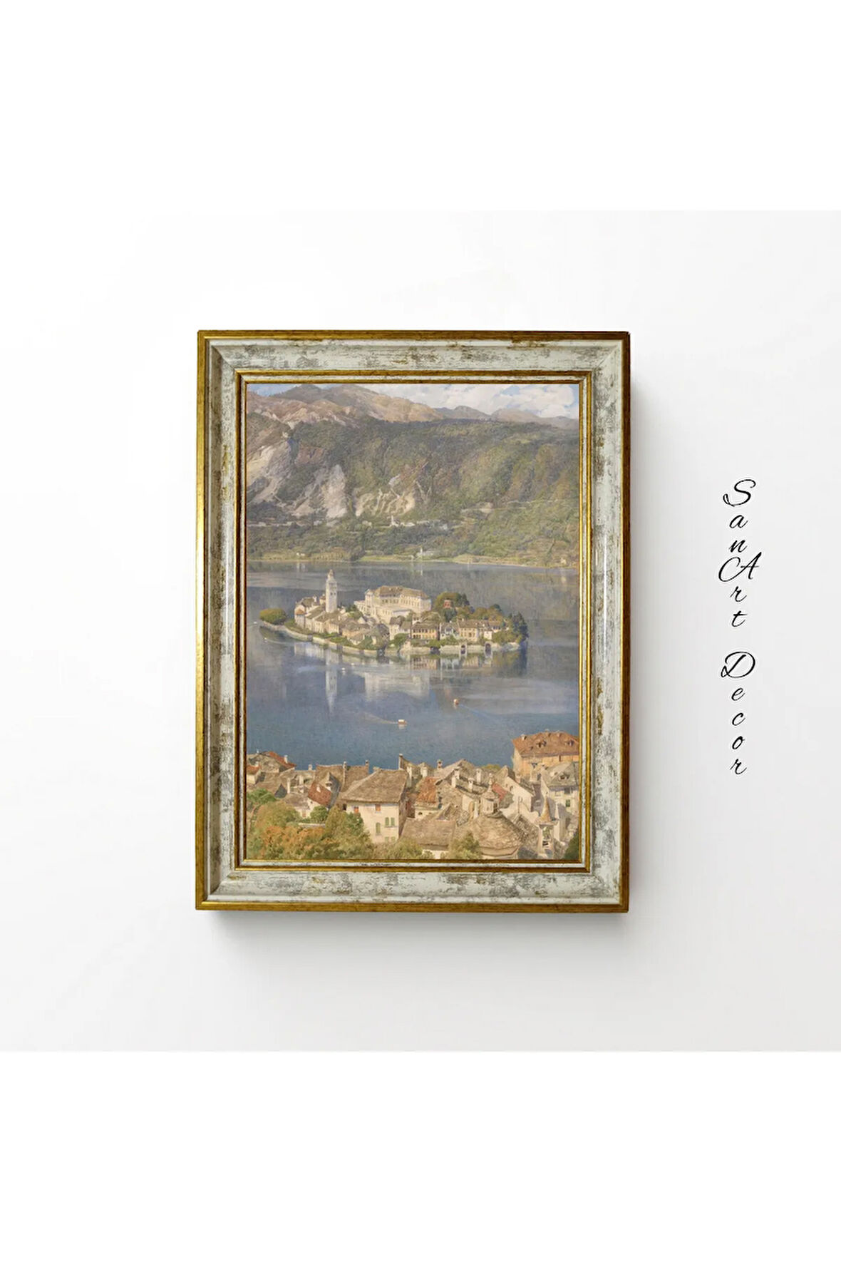Çerçeveli Vintage Tablo, Yağlı Boya Tablosu, Çerçeveli Tablo, Sanatsal Dekor, Retro Tablo