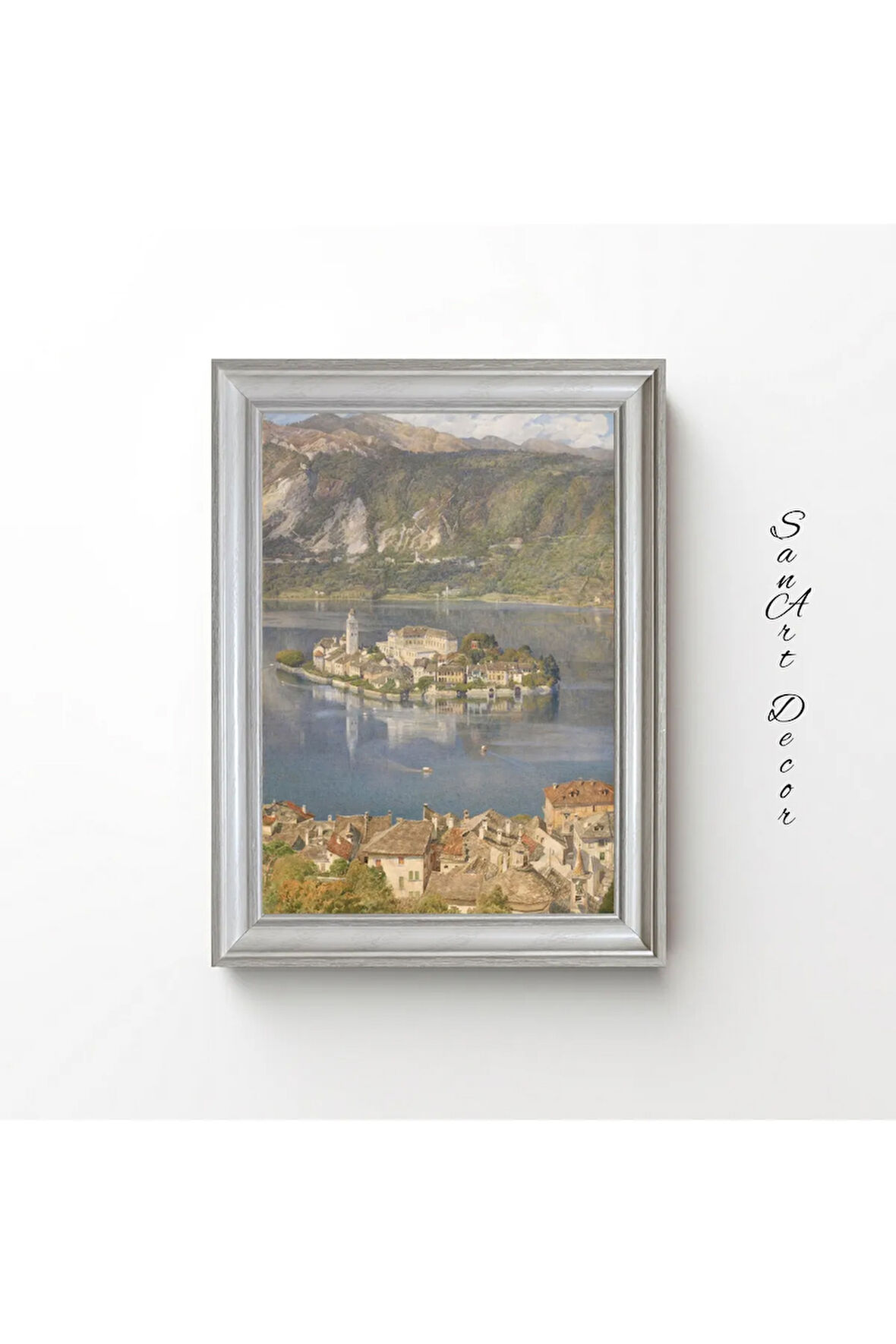 Çerçeveli Vintage Tablo, Yağlı Boya Tablosu, Çerçeveli Tablo, Sanatsal Dekor, Manzara Tablosu