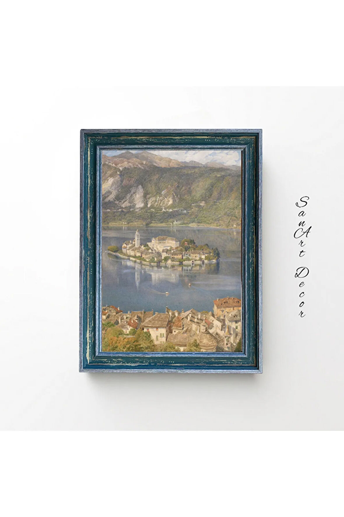 Çerçeveli Vintage Tablo, Yağlı Boya Tablosu, Çerçeveli Tablo, Sanatsal Dekor, Manzara Tablosu