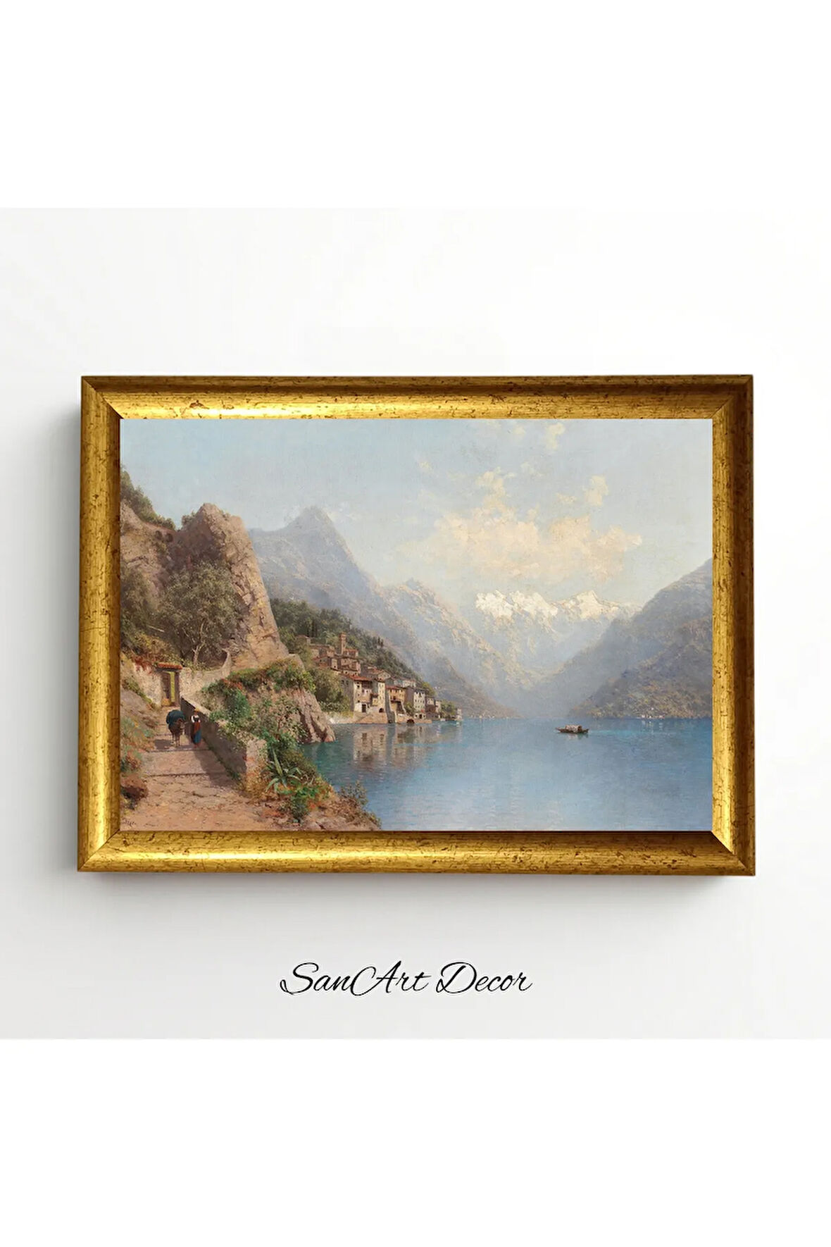 Çerçeveli Vintage Tablo, Yağlı Boya Tablosu, Çerçeveli Tablo, Sanatsal Dekor, Manzara Tablosu