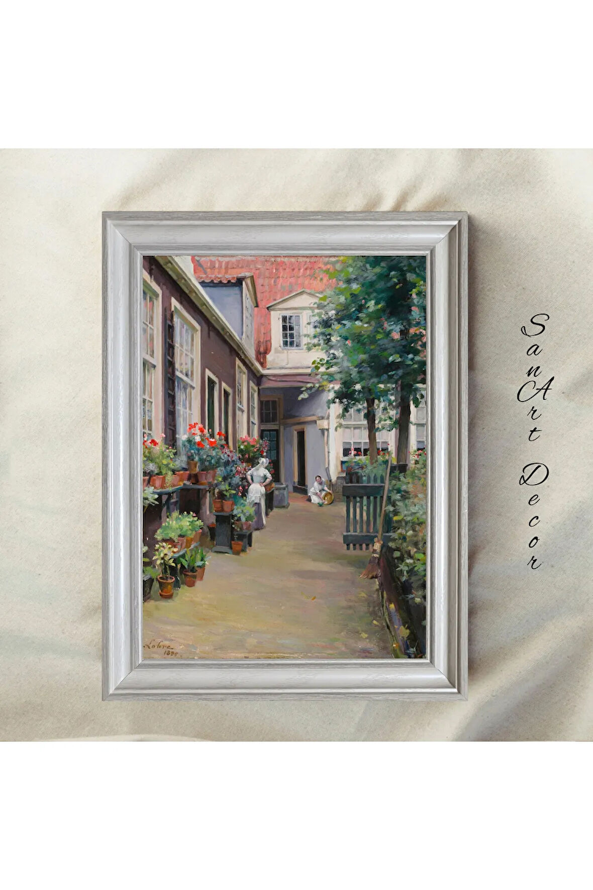 Çerçeveli Vintage Tablo, Yağlı Boya Tablosu, Çerçeveli Tablo, Sanatsal Dekor, Manzara Tablosu