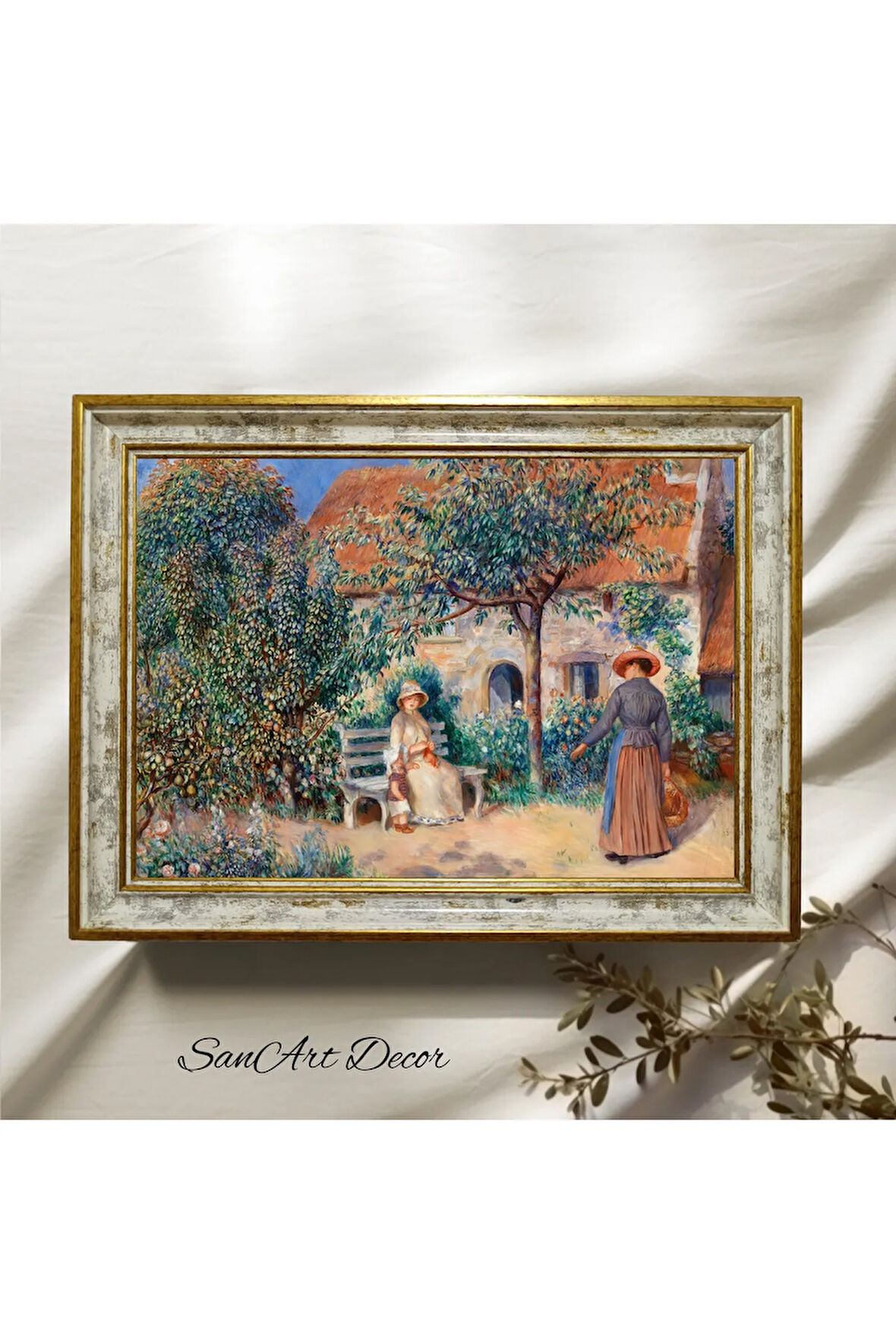 Vintage Tablo, Çerçeveli Yağlı Boya Tablosu, Çerçeveli Tablo, Sanatsal Dekor, Manzara Tablosu
