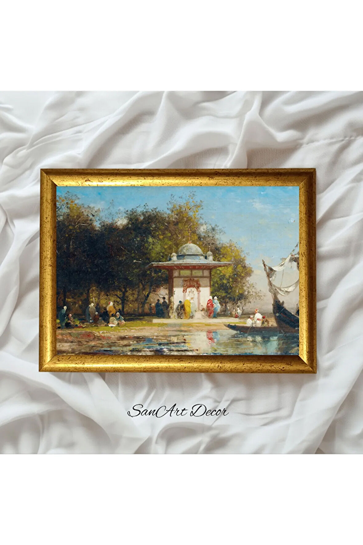 Çerçeveli Vintage Tablo, Manzara Tablosu, Yağlı Boya Tablosu, Çerçeveli Tablo, Sanatsal Dekor,