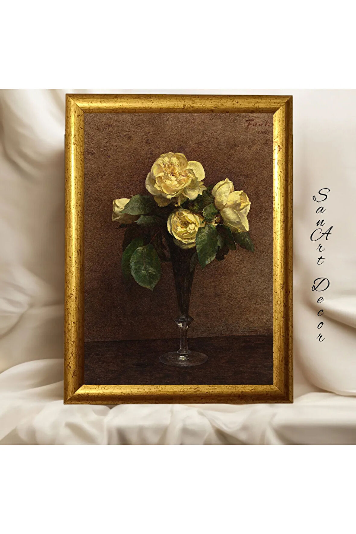 Çerçeveli Vintage Tablo, Yağlı Boya Tablosu, Çerçeveli Tablo, Sanatsal Dekor, Tablo, Retro Tablo