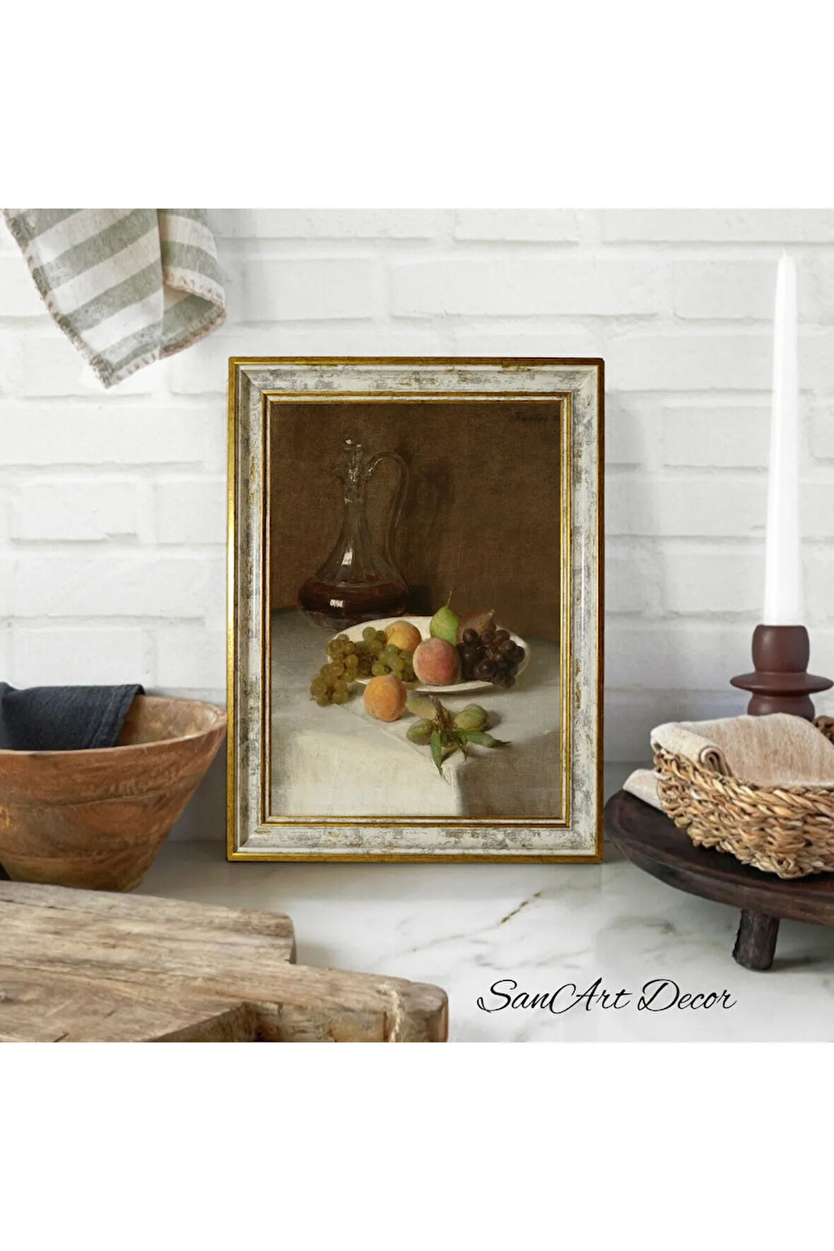 Çerçeveli Vintage Tablo, Yağlı Boya Tablosu, Çerçeveli Tablo, Sanatsal Dekor, Tablo, Retro Tablo
