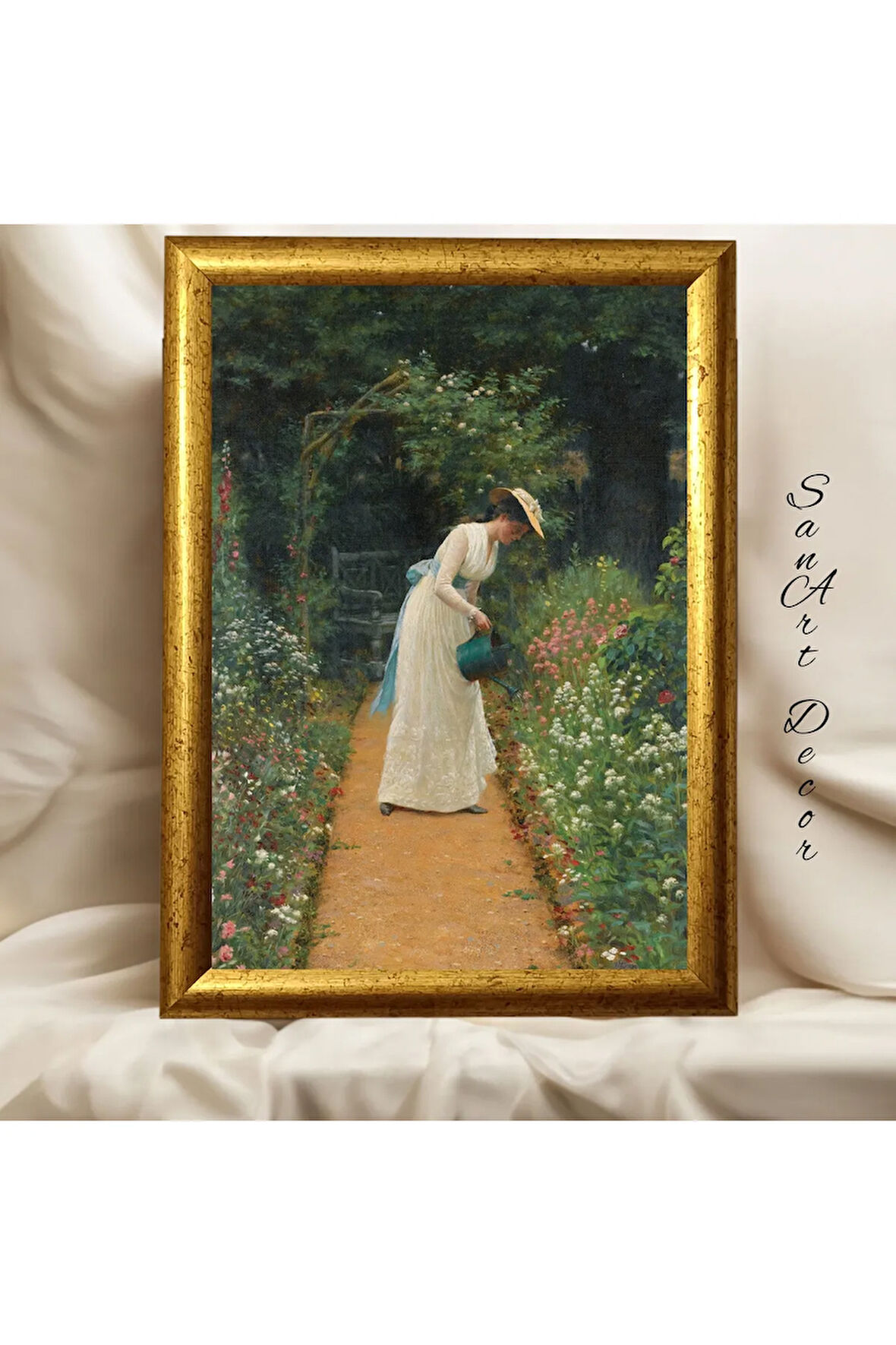 Çerçeveli Vintage Tablo, Yağlı Boya Tablosu, Çerçeveli Tablo, Sanatsal Dekor, Manzara Tablosu