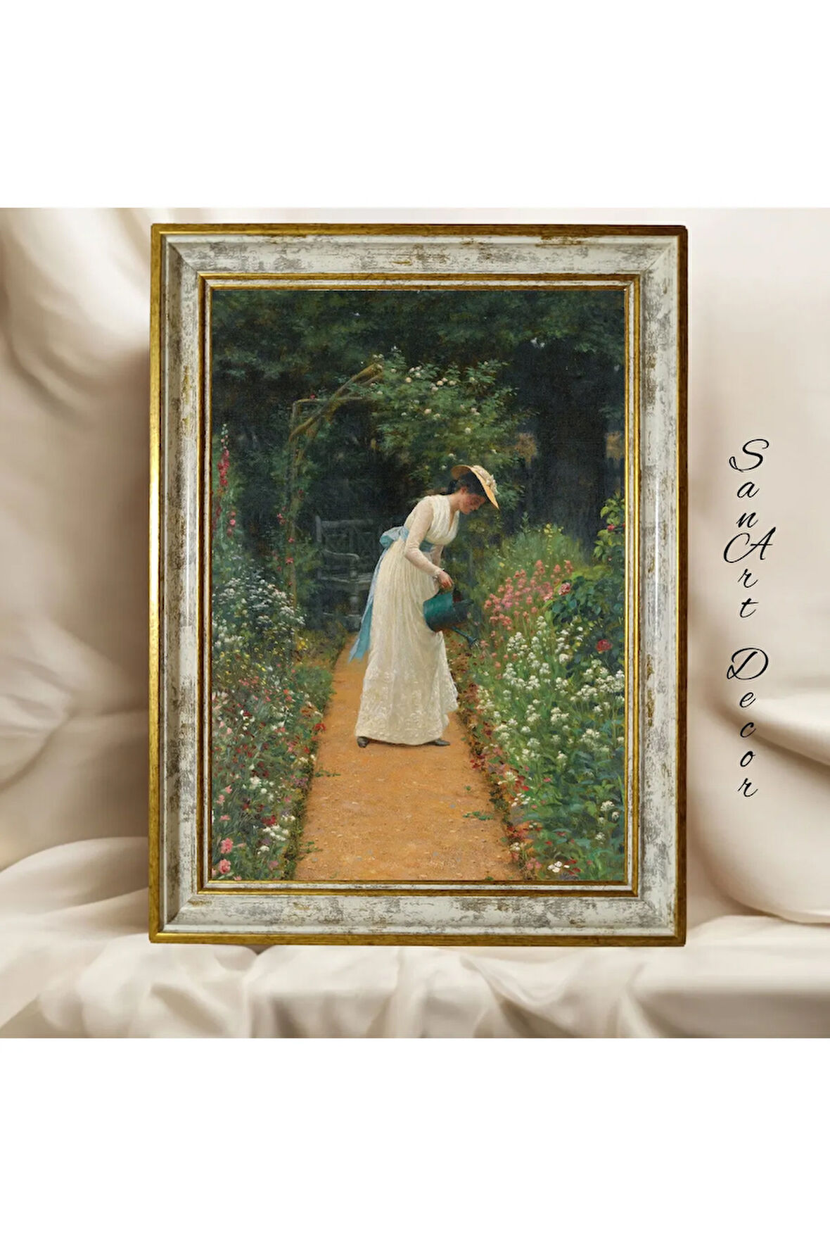 Çerçeveli Vintage Tablo, Yağlı Boya Tablosu, Çerçeveli Tablo, Sanatsal Dekor, Manzara Tablosu
