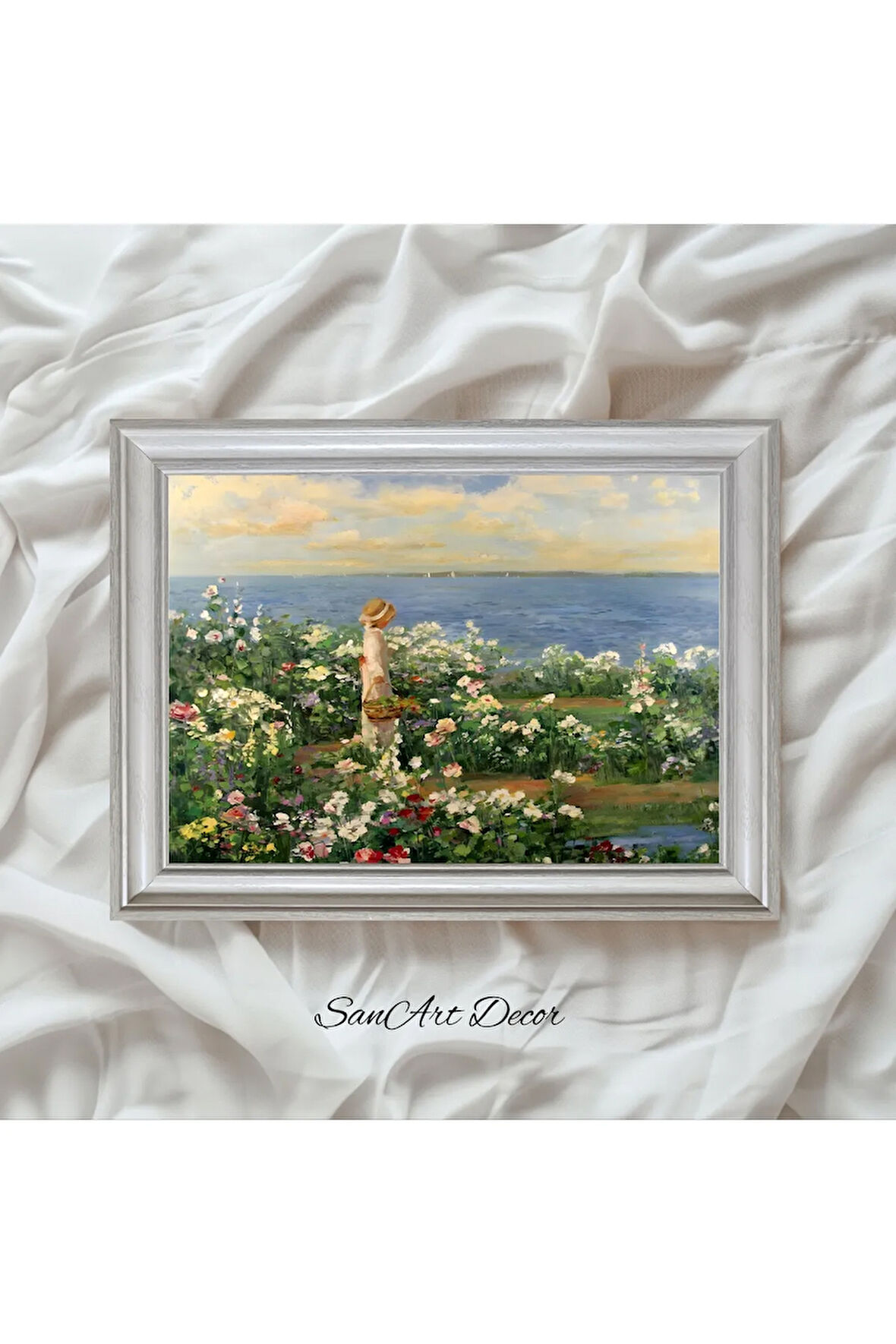 Çerçeveli Vintage Tablo, Yağlı Boya Tablosu, Çerçeveli Tablo, Sanatsal Dekor, Manzara Tablosu