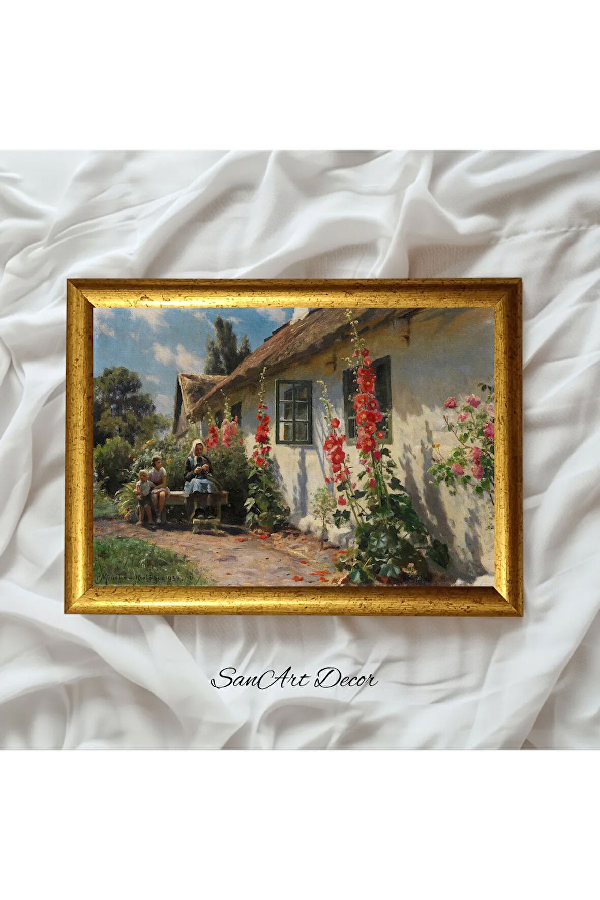 Çerçeveli Vintage Tablo, Yağlı Boya Tablosu, Çerçeveli Tablo, Sanatsal Dekor, Manzara Tablosu