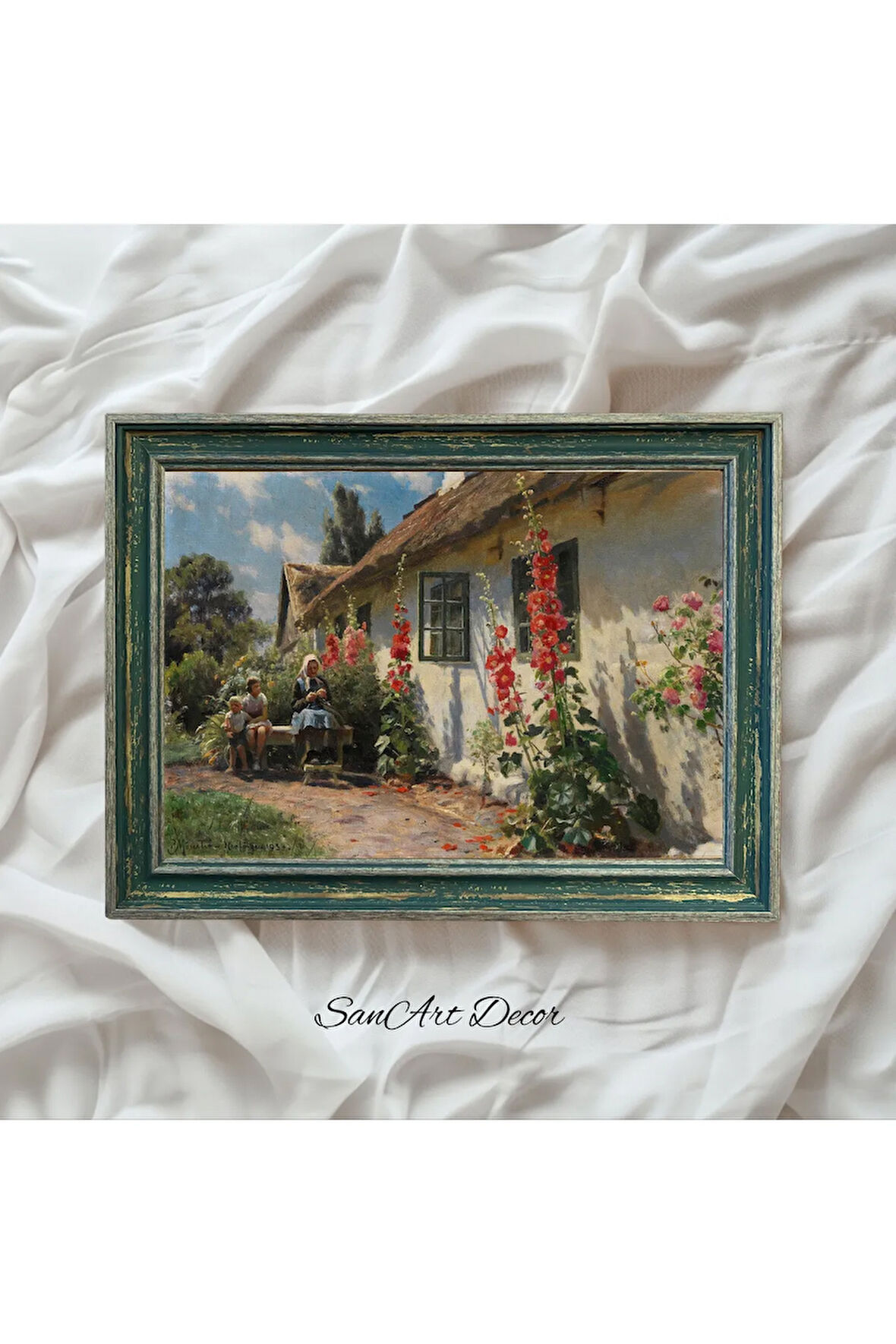 Çerçeveli Vintage Tablo, Yağlı Boya Tablosu, Çerçeveli Tablo, Sanatsal Dekor, Manzara Tablosu