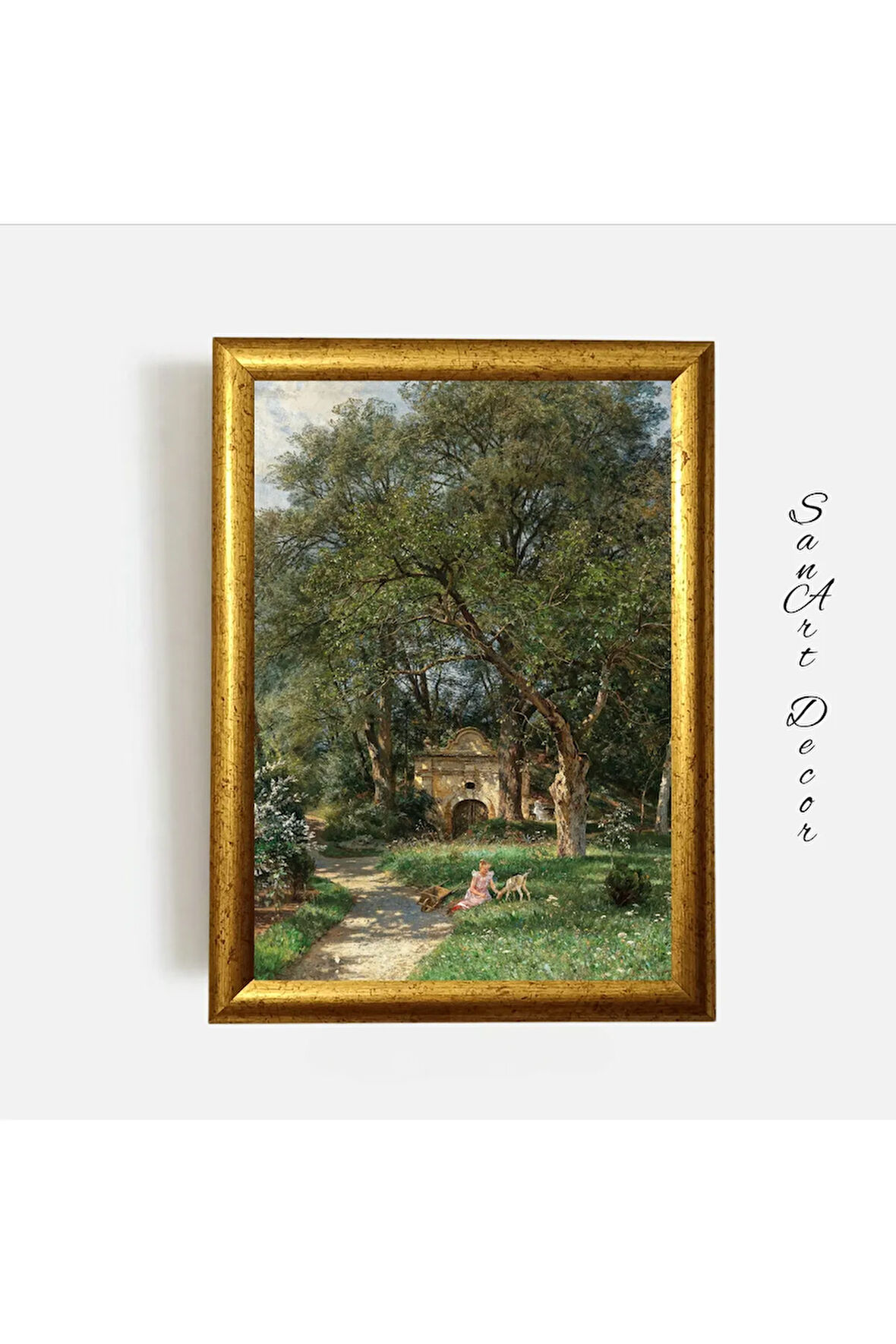 Çerçeveli Vintage Tablo, Yağlı Boya Tablosu, Çerçeveli Tablo, Sanatsal Dekor, Manzara Tablosu