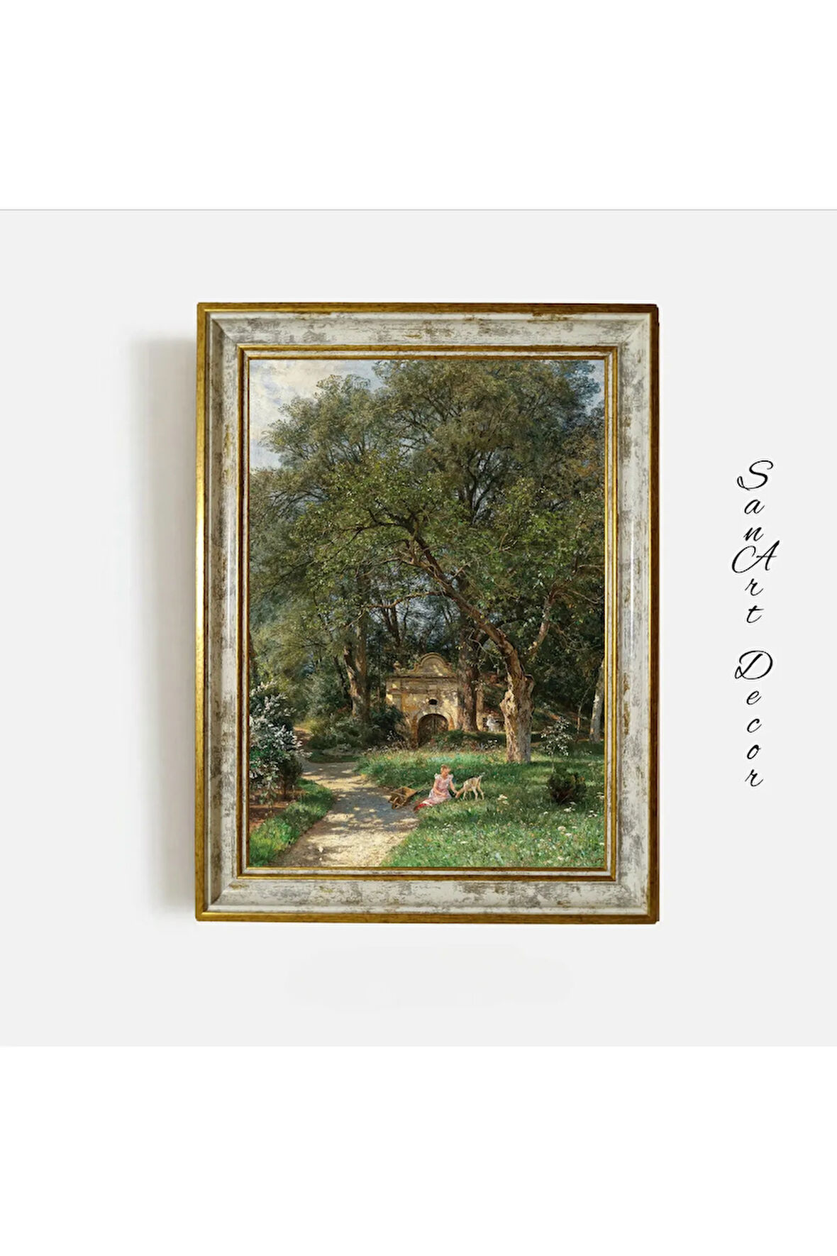 Çerçeveli Vintage Tablo, Yağlı Boya Tablosu, Çerçeveli Tablo, Sanatsal Dekor, Manzara Tablosu