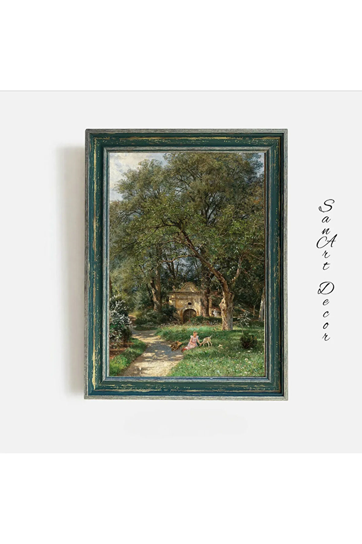 Çerçeveli Vintage Tablo, Yağlı Boya Tablosu, Çerçeveli Tablo, Sanatsal Dekor, Manzara Tablosu