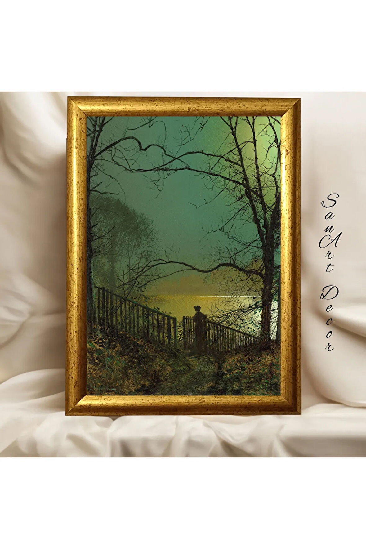 Çerçeveli Vintage Tablo, Yağlı Boya Tablosu, Çerçeveli Tablo, Sanatsal Dekor, Manzara Tablosu