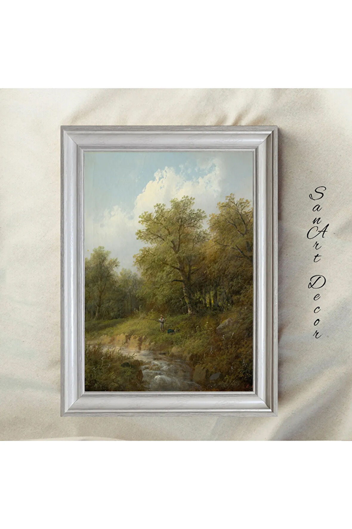 Çerçeveli Vintage Tablo, Yağlı Boya Tablosu, Çerçeveli Tablo, Sanatsal Dekor, Manzara Tablosu