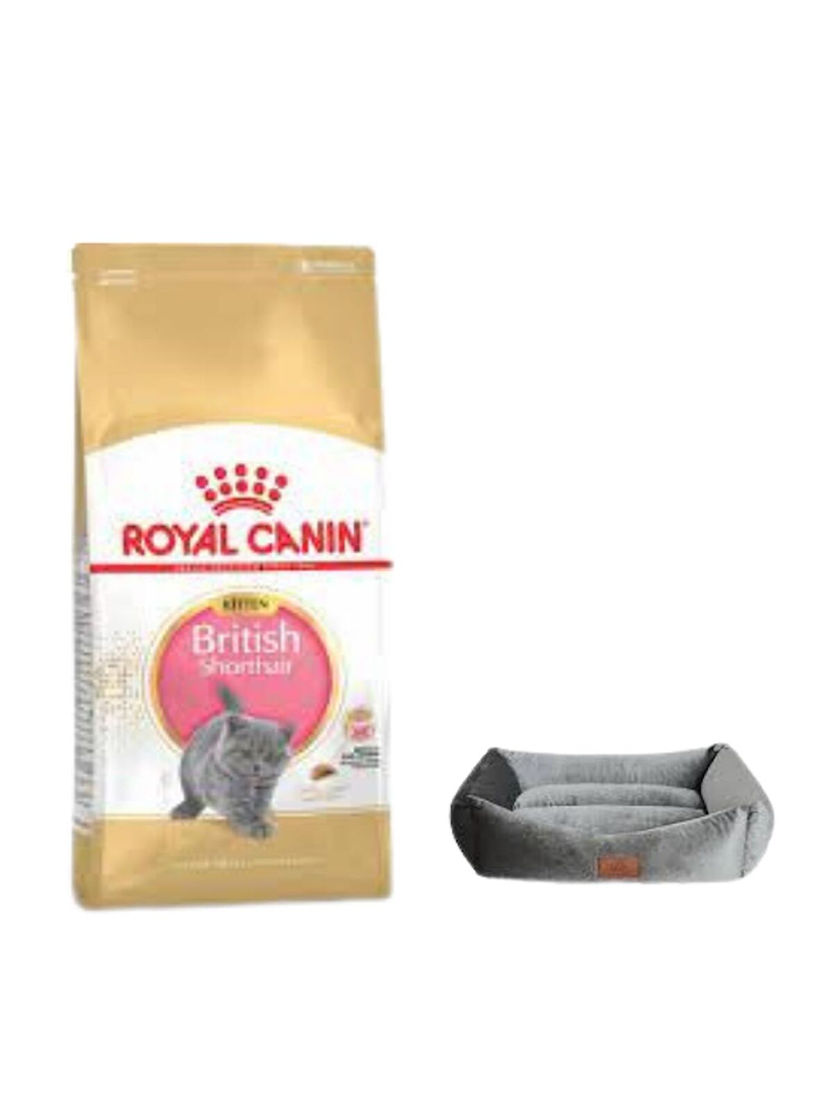 Royal Canin British Shorthair Kitten Yavru Kuru Kedi Maması  2 Kg,Mini Small Gri Yatak