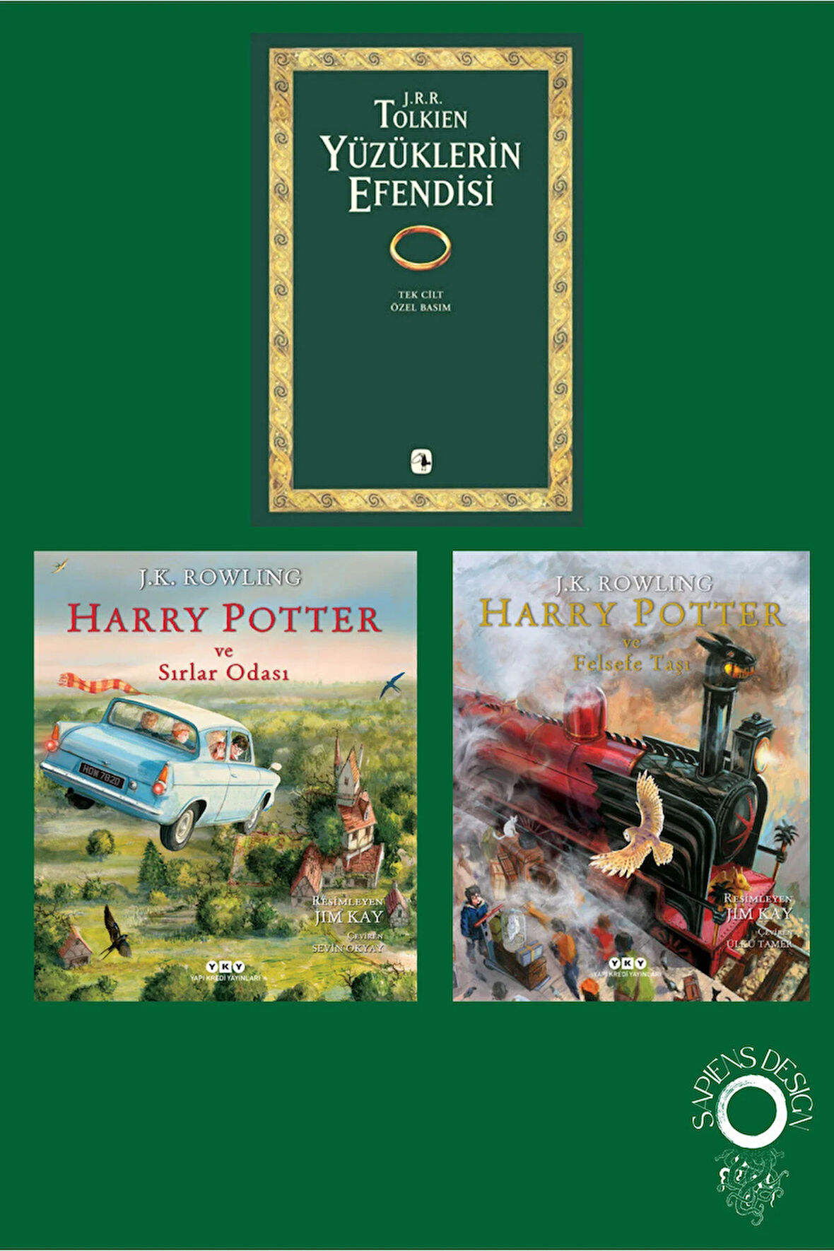 Yüzüklerin Efendisi Tek Cilt + Harry Potter 1 ve 2 Özel Baskı