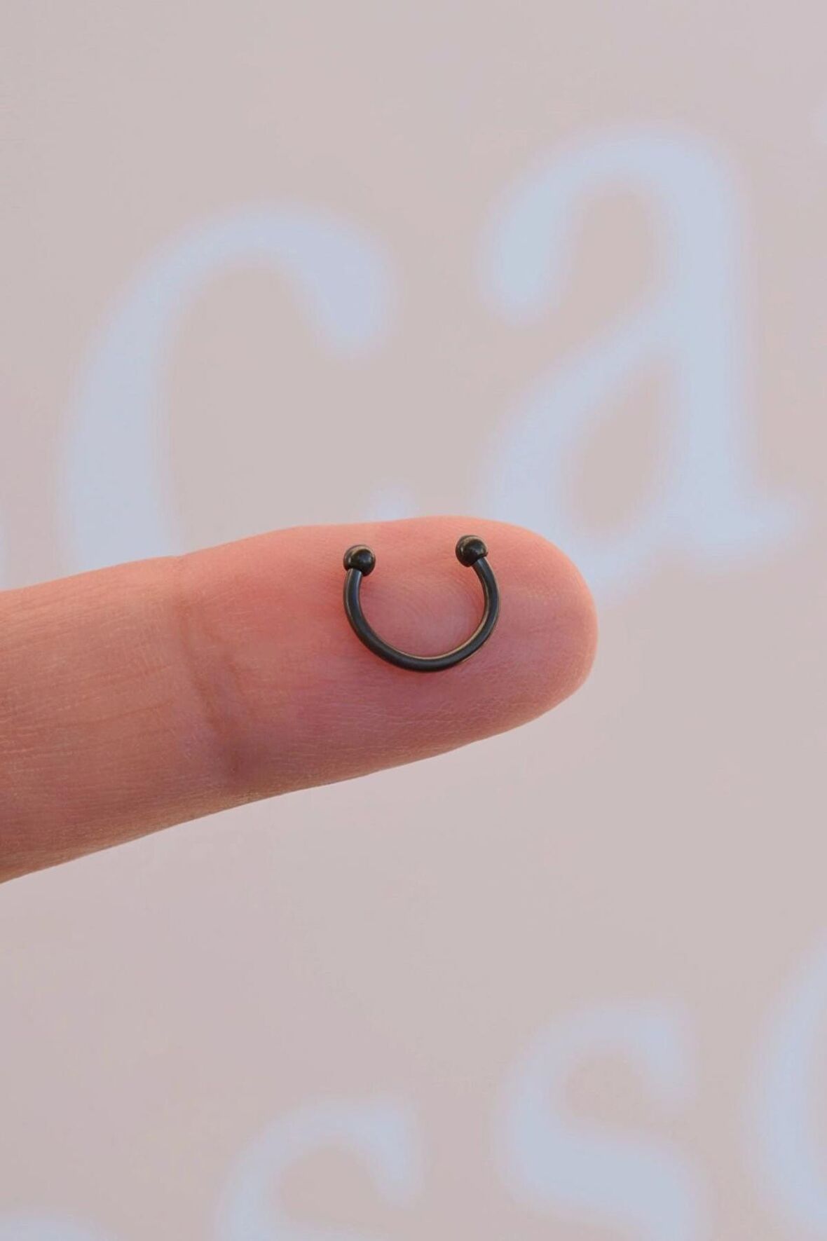 8 mm Siyah Paslanmaz Çelik Helix Piercing Tragus Kıkırdak Lob