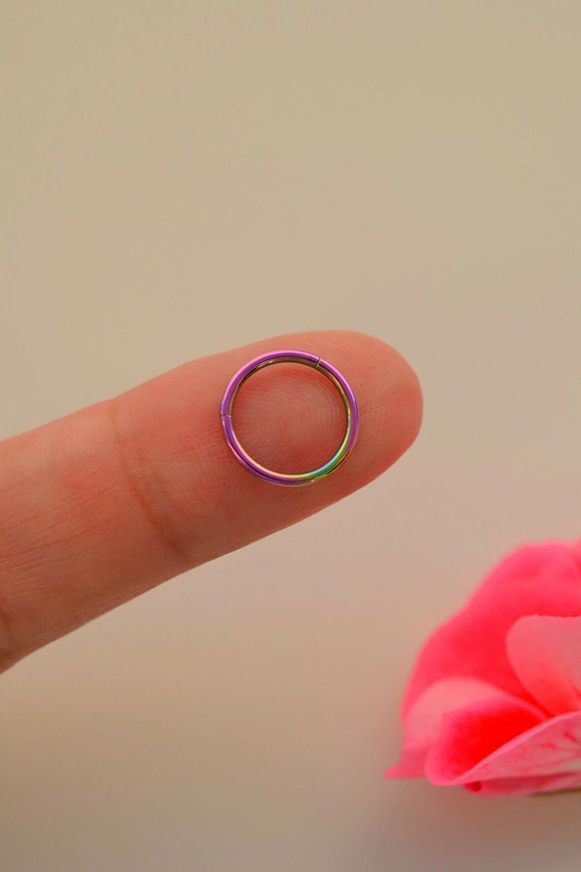 10 mm Hologram  Çelik Piercing Tragus Helix Lob Daith