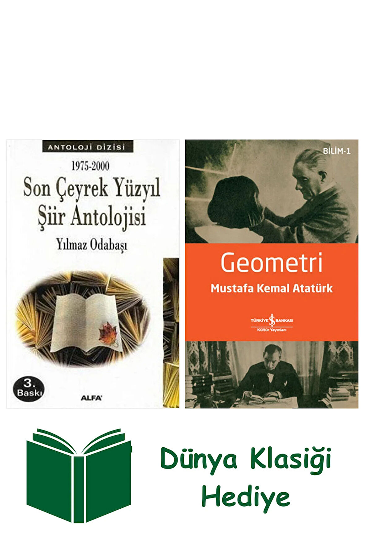 Son Çeyrek Yüzyıl Şiir Antolojisi + Geometri + Dünya Klasiği Hediye
