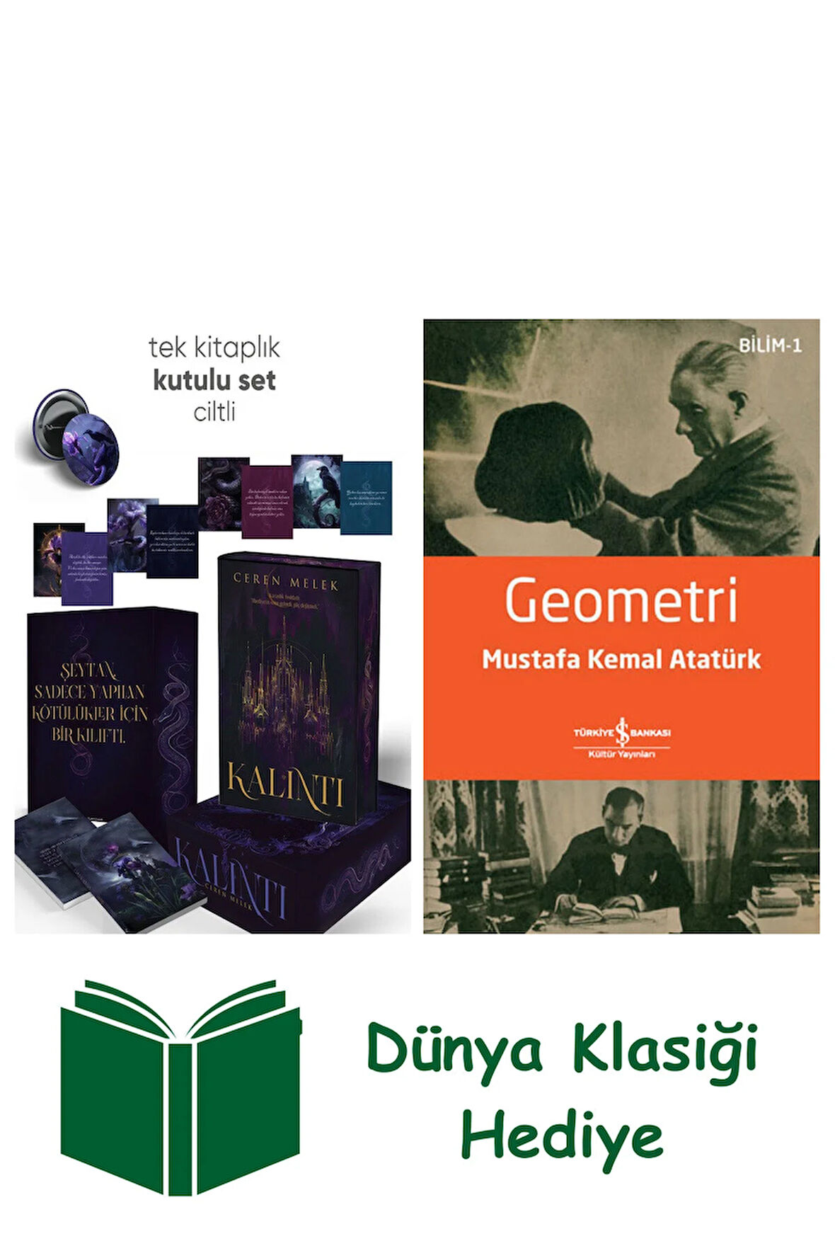 Kalıntı (Ciltli Kutulu Set) + Geometri + Dünya Klasiği Hediye