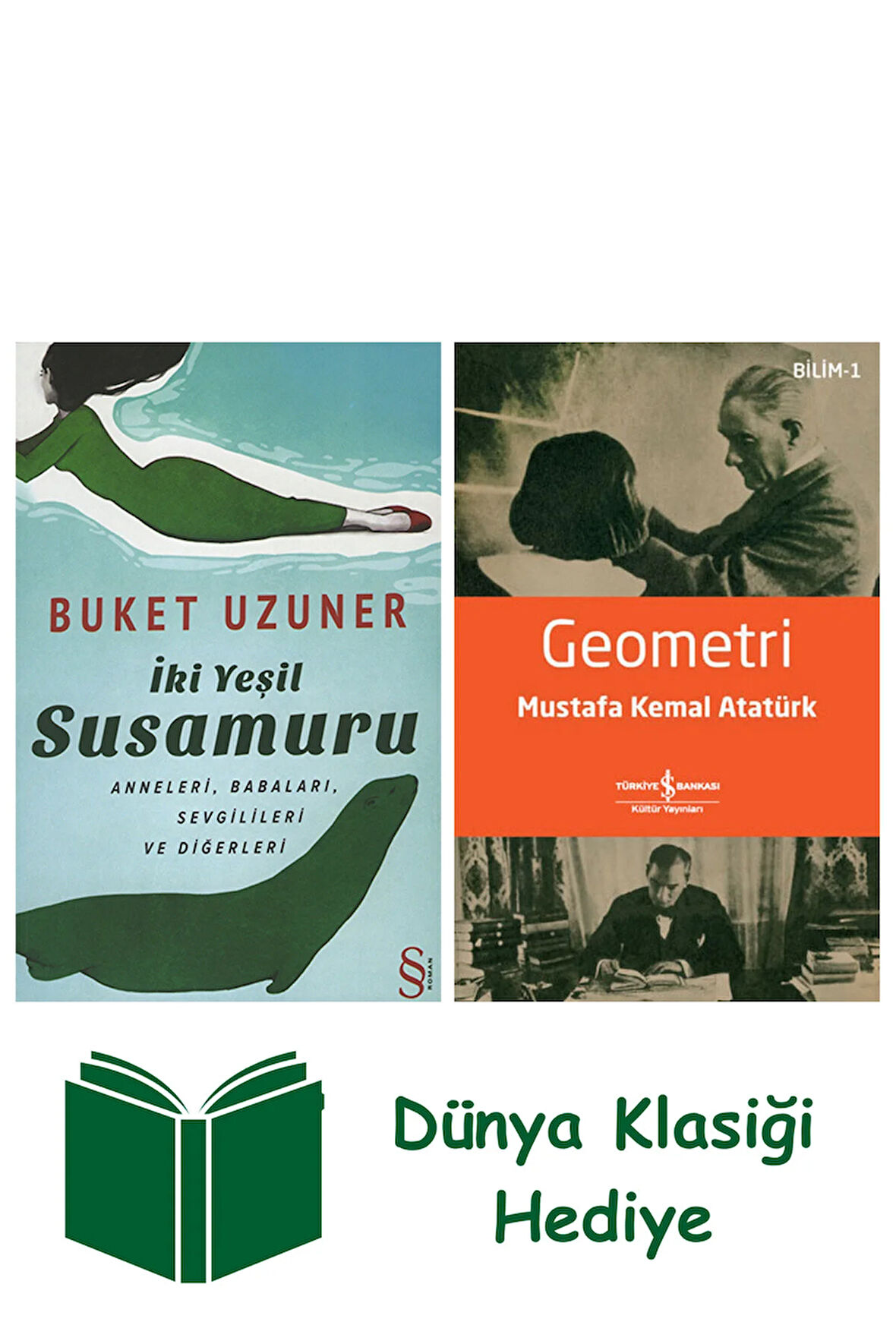 İki Yeşil Susamuru + Geometri + Dünya Klasiği Hediye