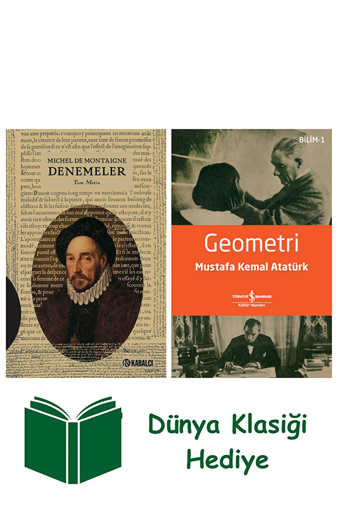 Denemeler - Tam Metin (Ciltli) + Geometri + Dünya Klasiği Hediye