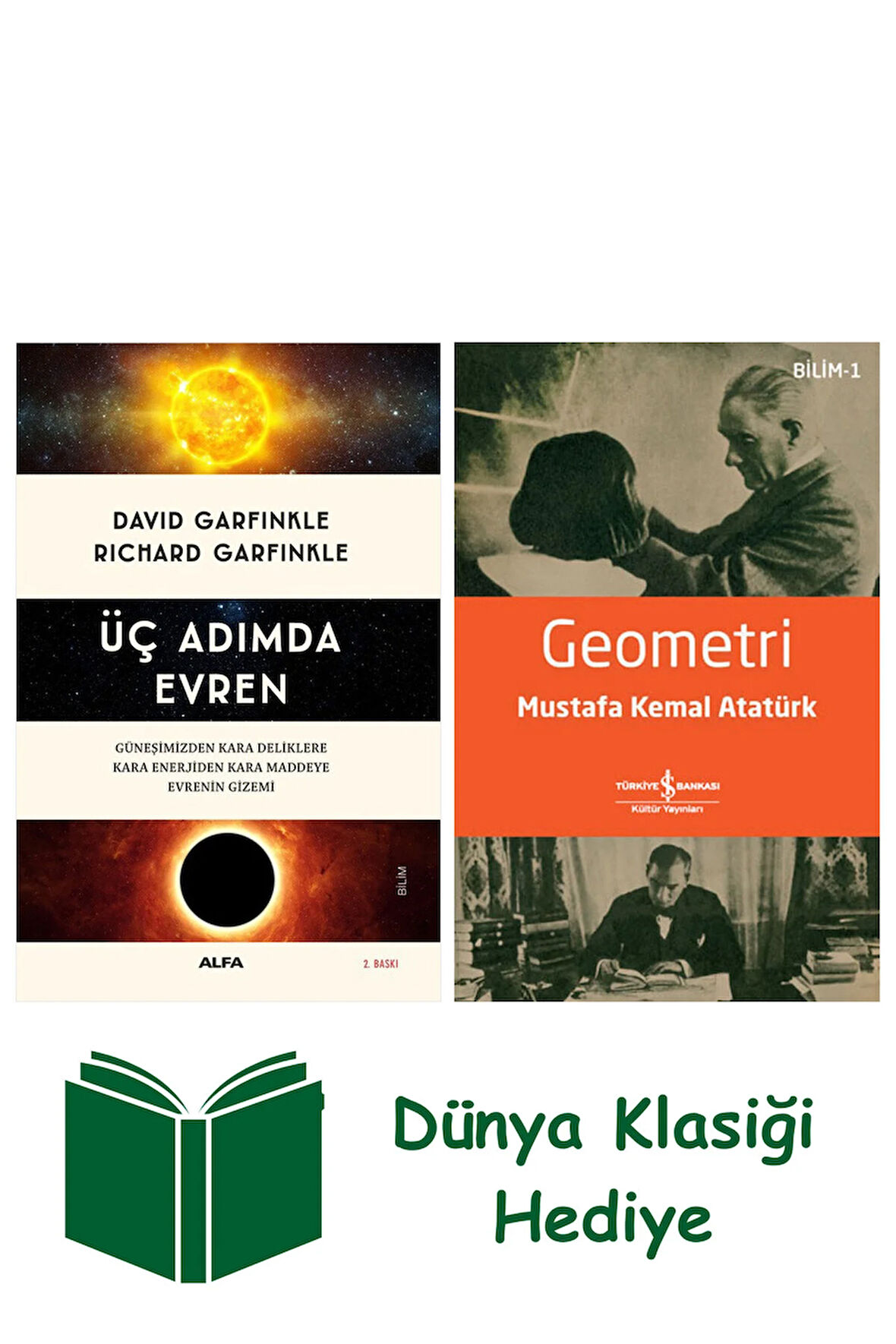 Üç Adımda Evren + Geometri + Dünya Klasiği Hediye