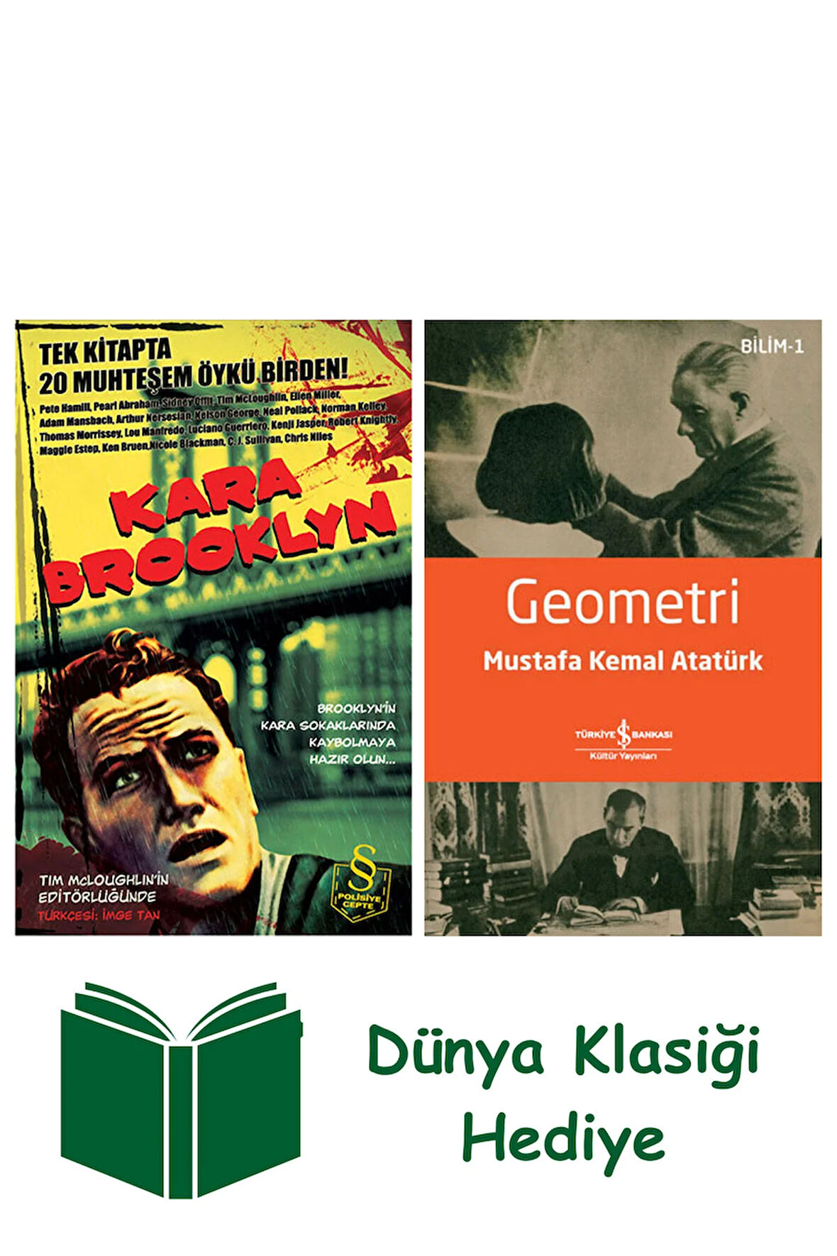 Kara Brooklyn (Cep Boy) + Geometri + Dünya Klasiği Hediye
