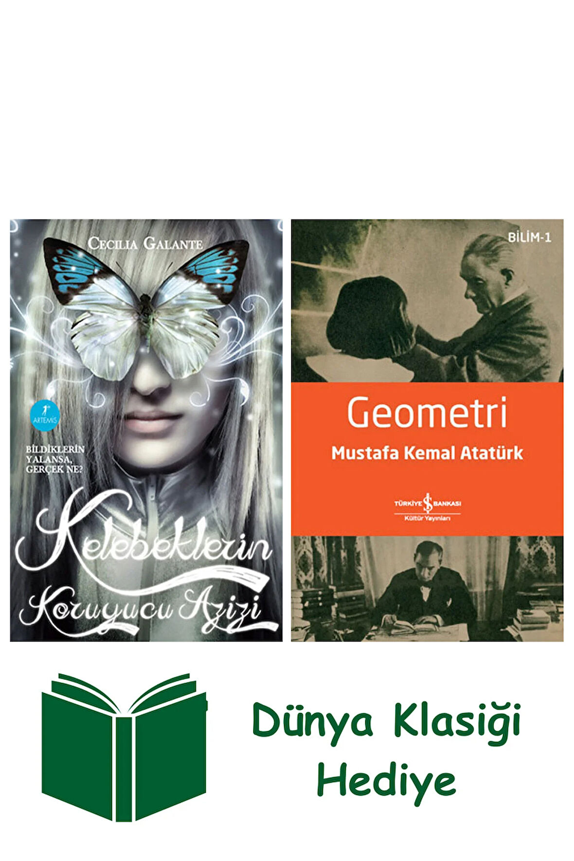 Kelebeklerin Koruyucu Azizi + Geometri + Dünya Klasiği Hediye