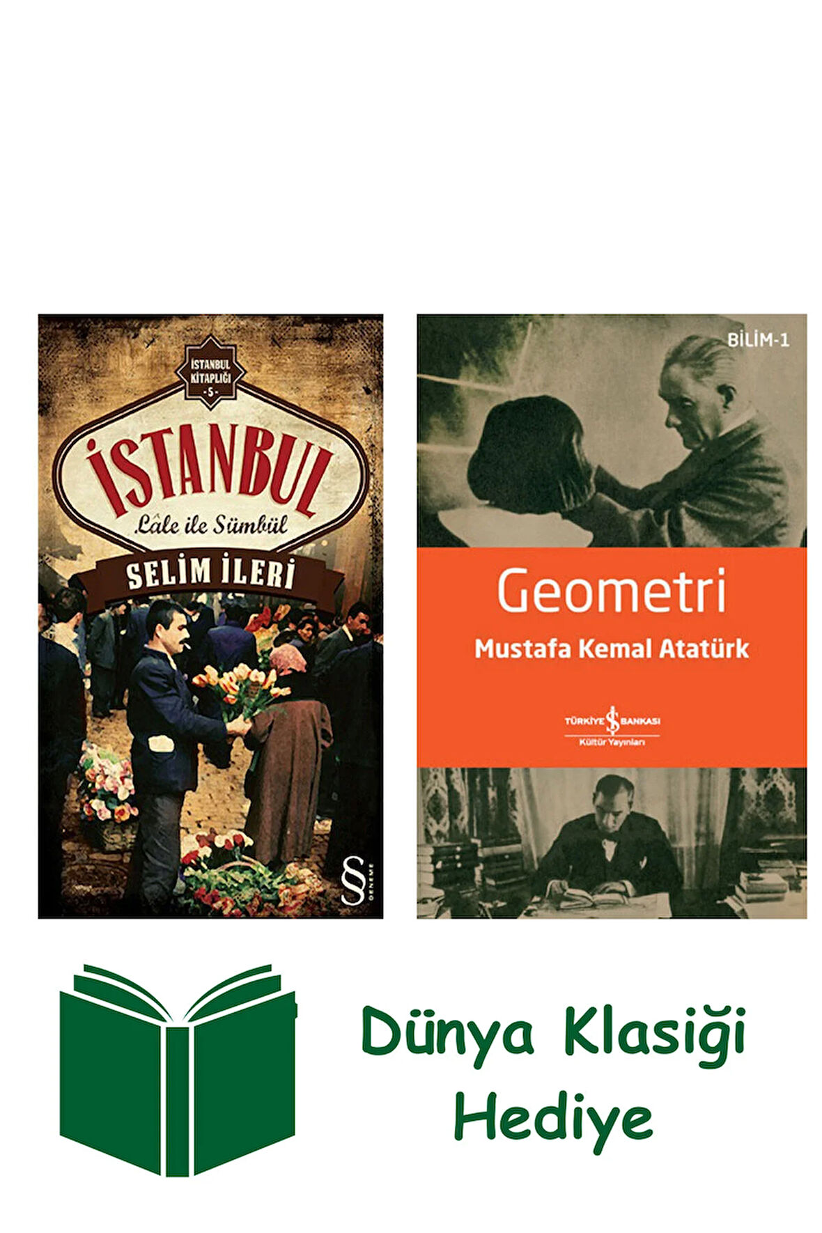 İstanbul Lâle ile Sümbül + Geometri + Dünya Klasiği Hediye