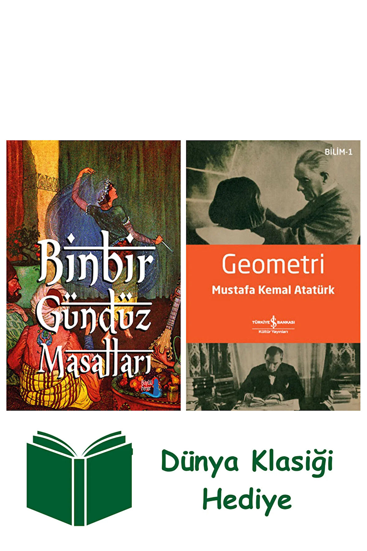 Binbir Gündüz Masalları (Ciltli) + Geometri + Dünya Klasiği Hediye