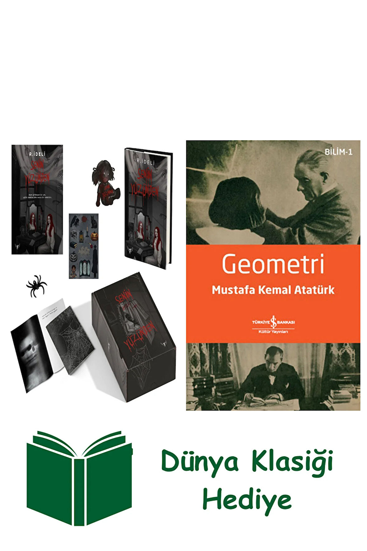 Senin Yüzünden (Kutulu Set - Ciltli) + Geometri + Dünya Klasiği Hediye