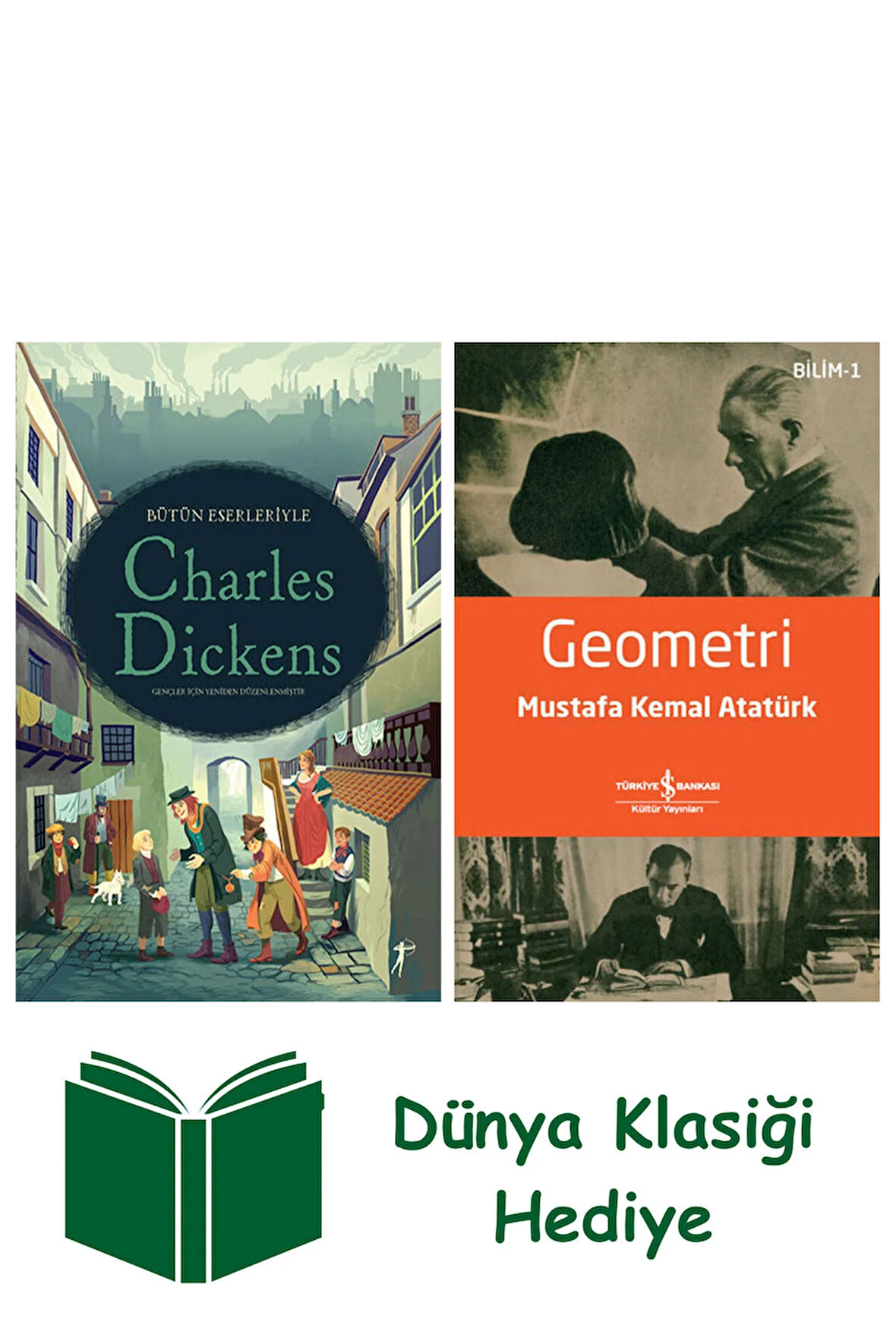 Bütün Eserleriyle Charles Dickens (Ciltli) + Geometri + Dünya Klasiği Hediye