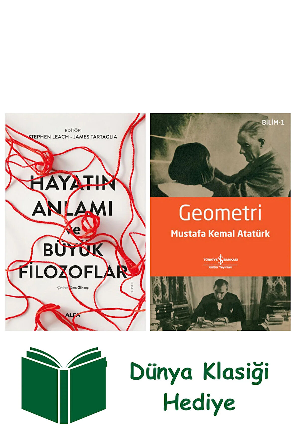 Hayatın Anlamı ve Büyük Filozoflar + Geometri + Dünya Klasiği Hediye